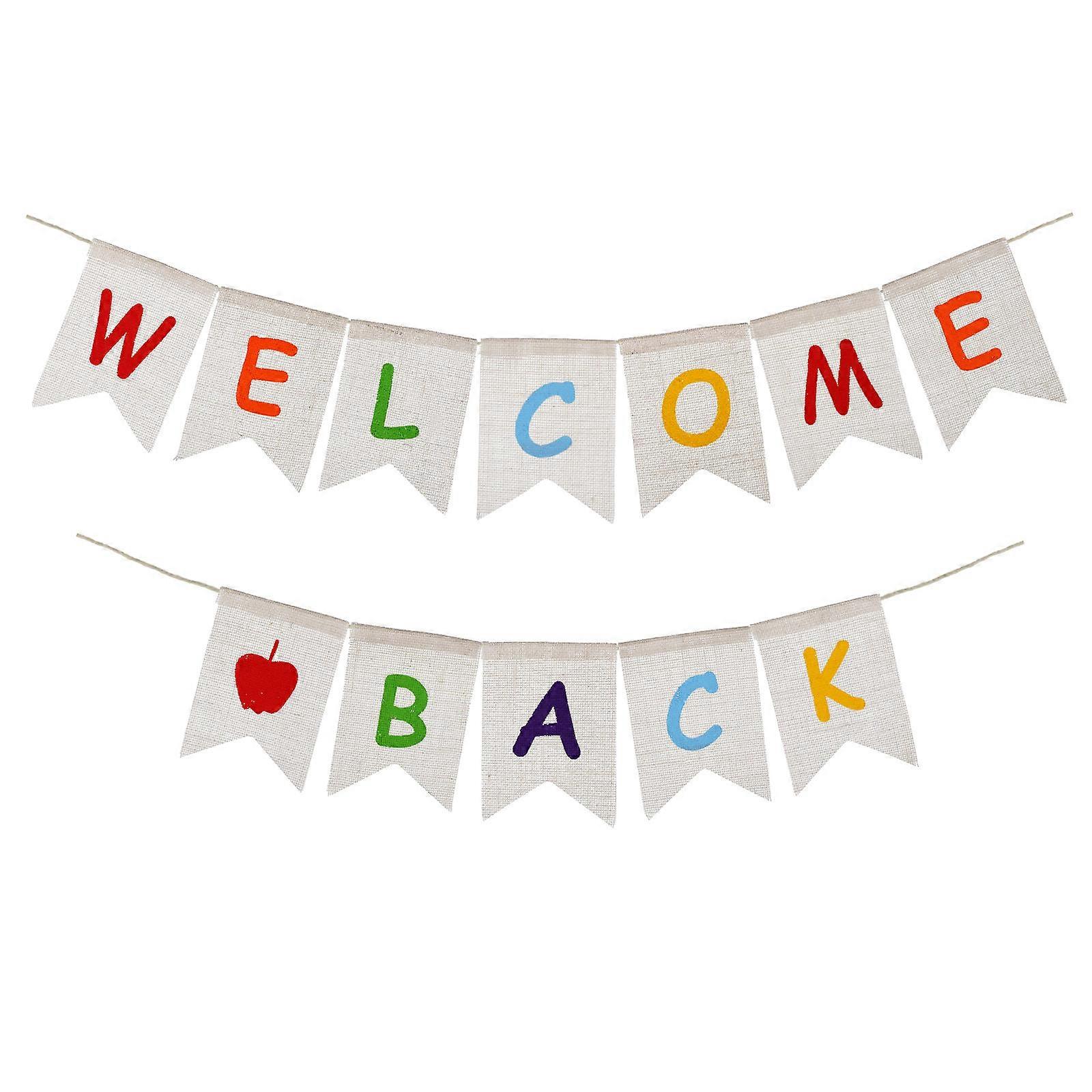 Welcome Back Banner Office Banner for Decorating 2Pcs