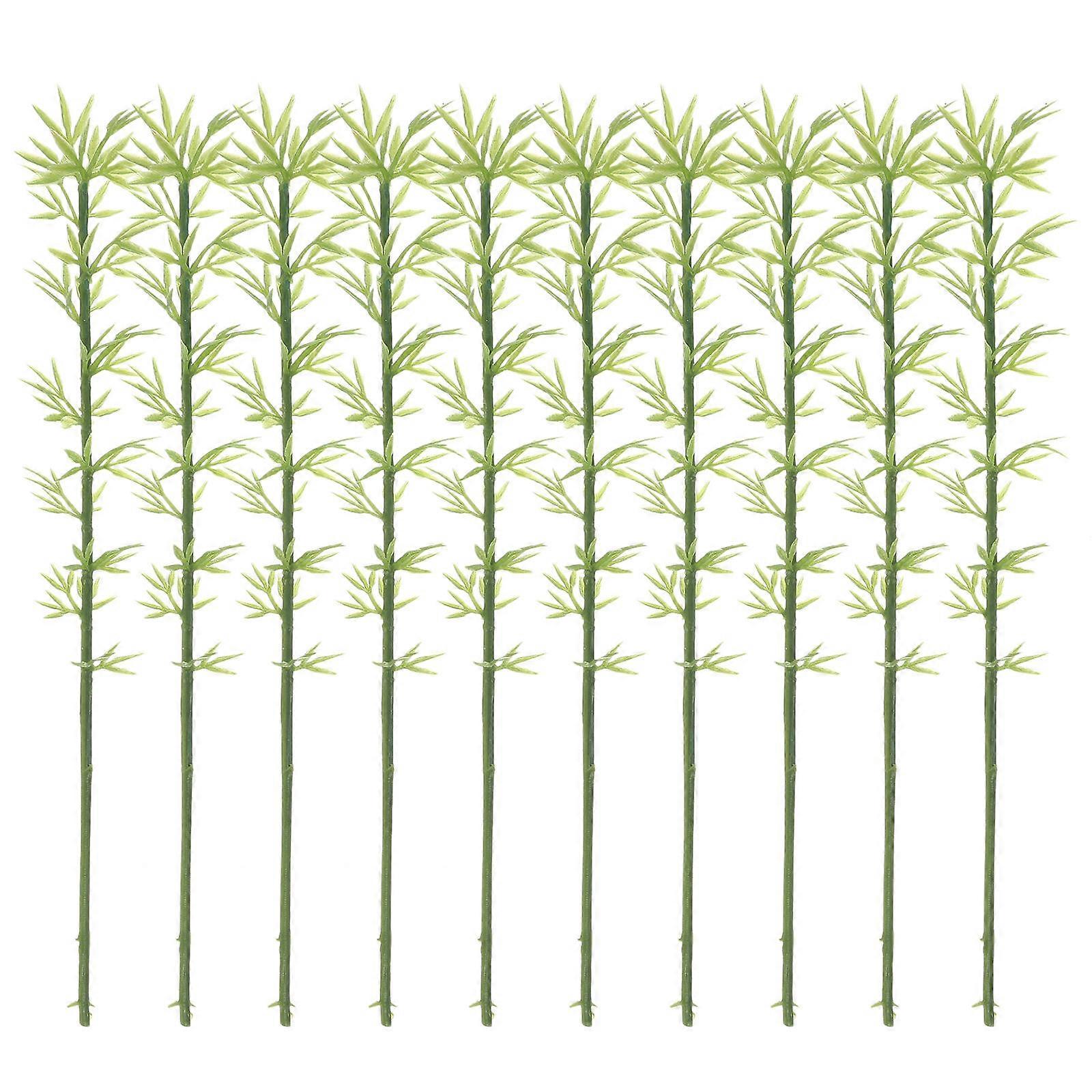 Landscape Model Plastic Bamboo Trees for Scenery 200Pcs Green Set