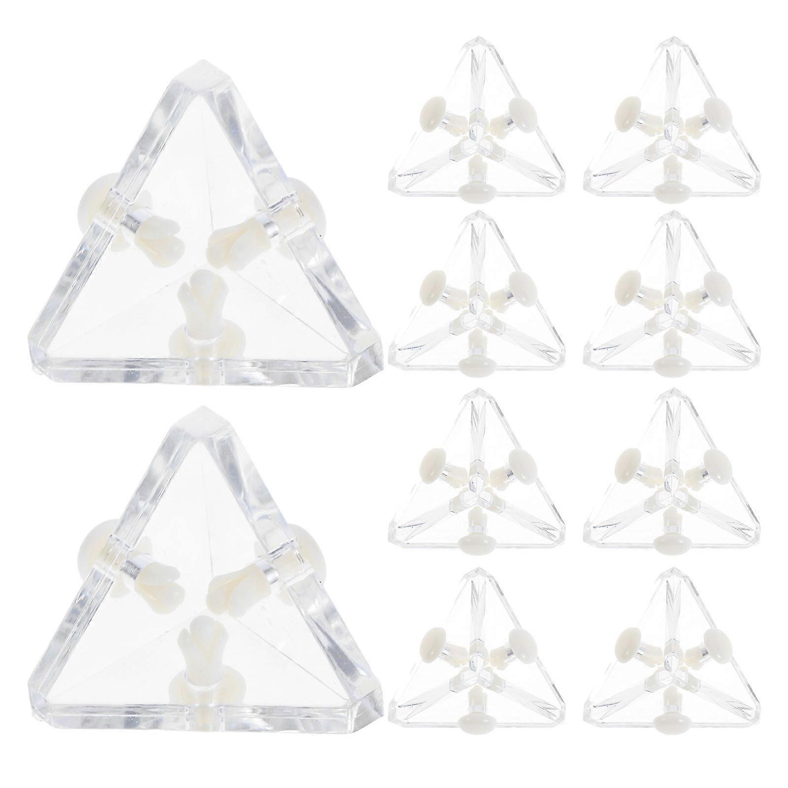 Transparent Acrylic Corner Brackets for Furniture Support with 50Sets L Braces