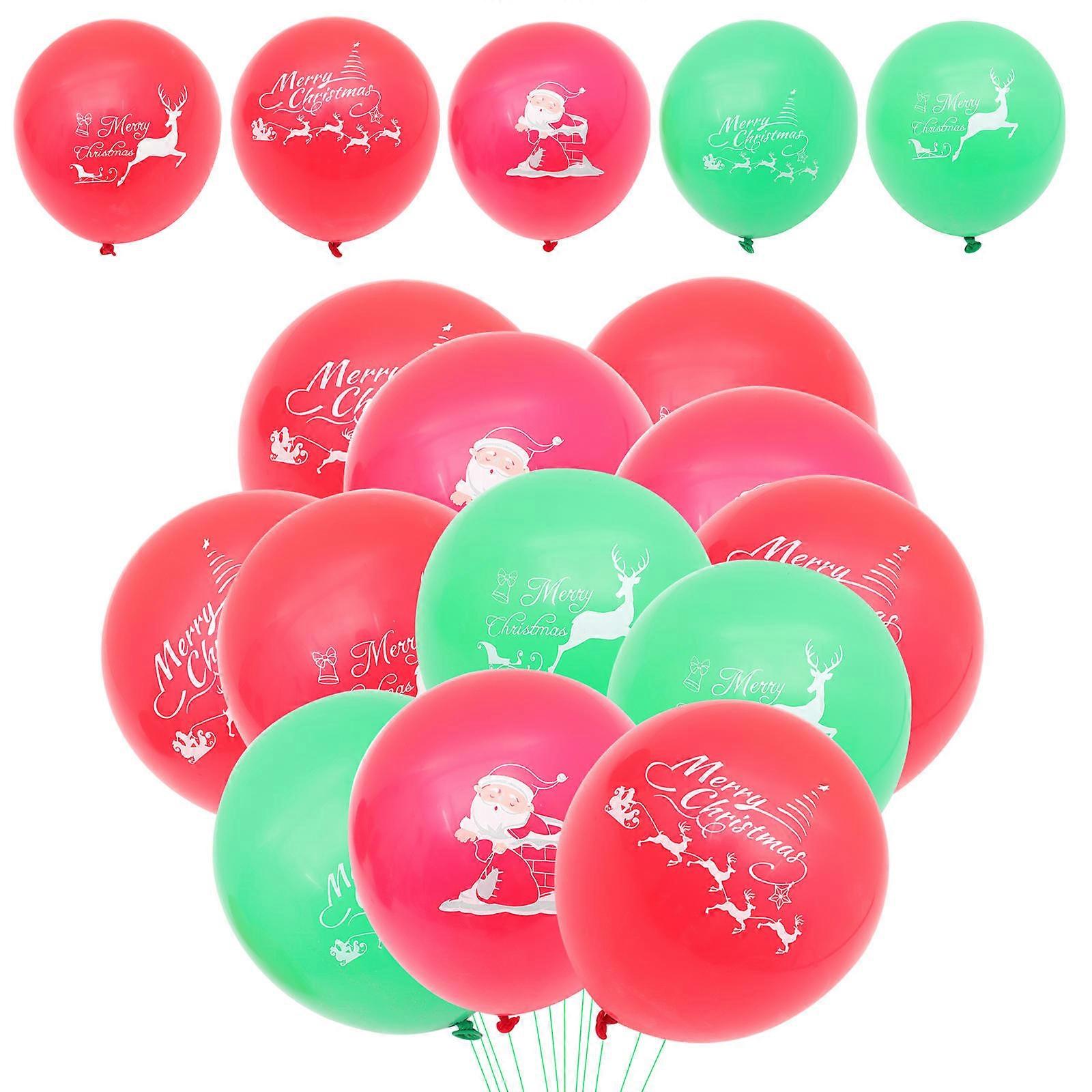 Christmas Latex Balloons for Home Decorations 60Pcs Assorted Colors Elk Design