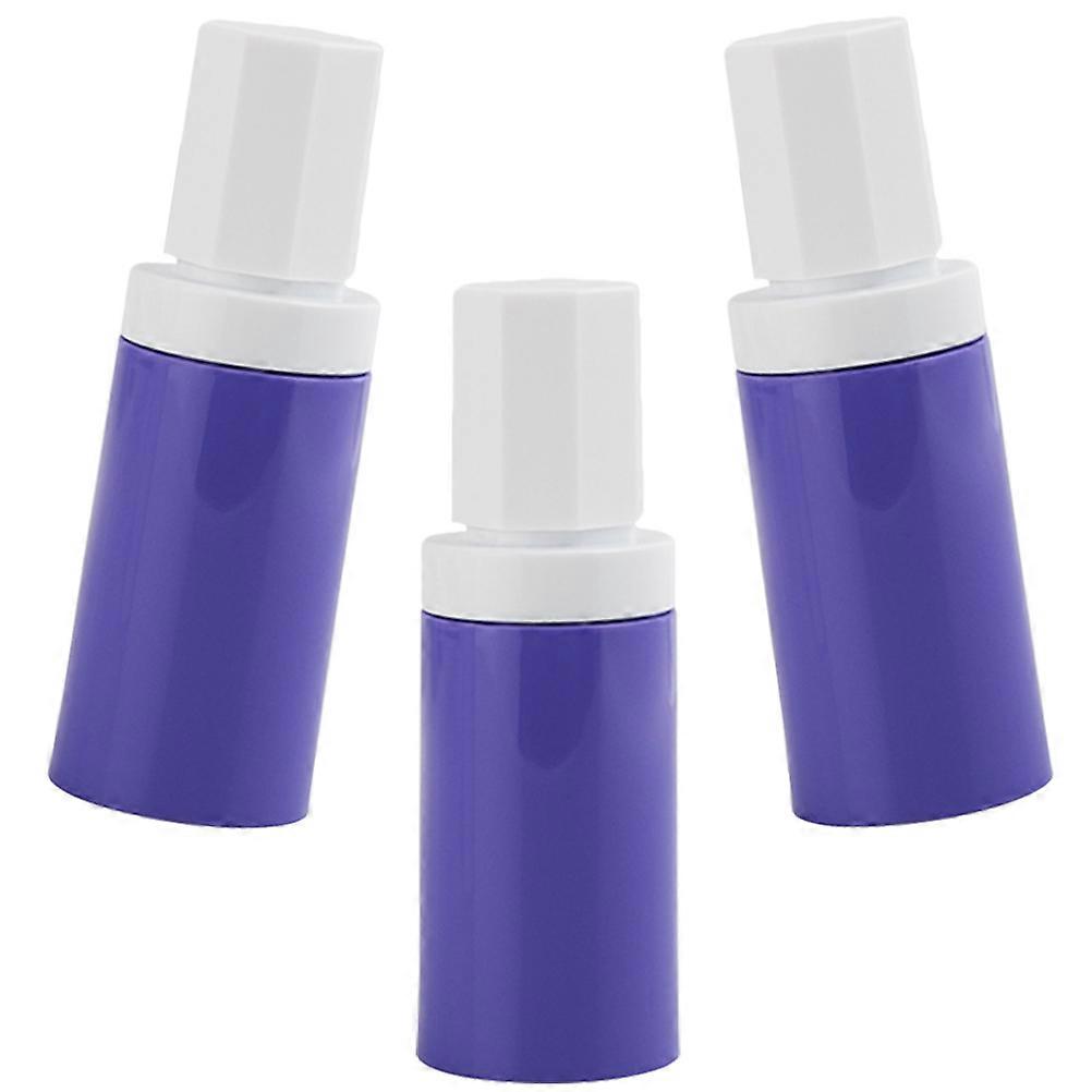 Airless Pump Bottle 3Pcs for Travel Use Refillable Lotion Bottles Purple