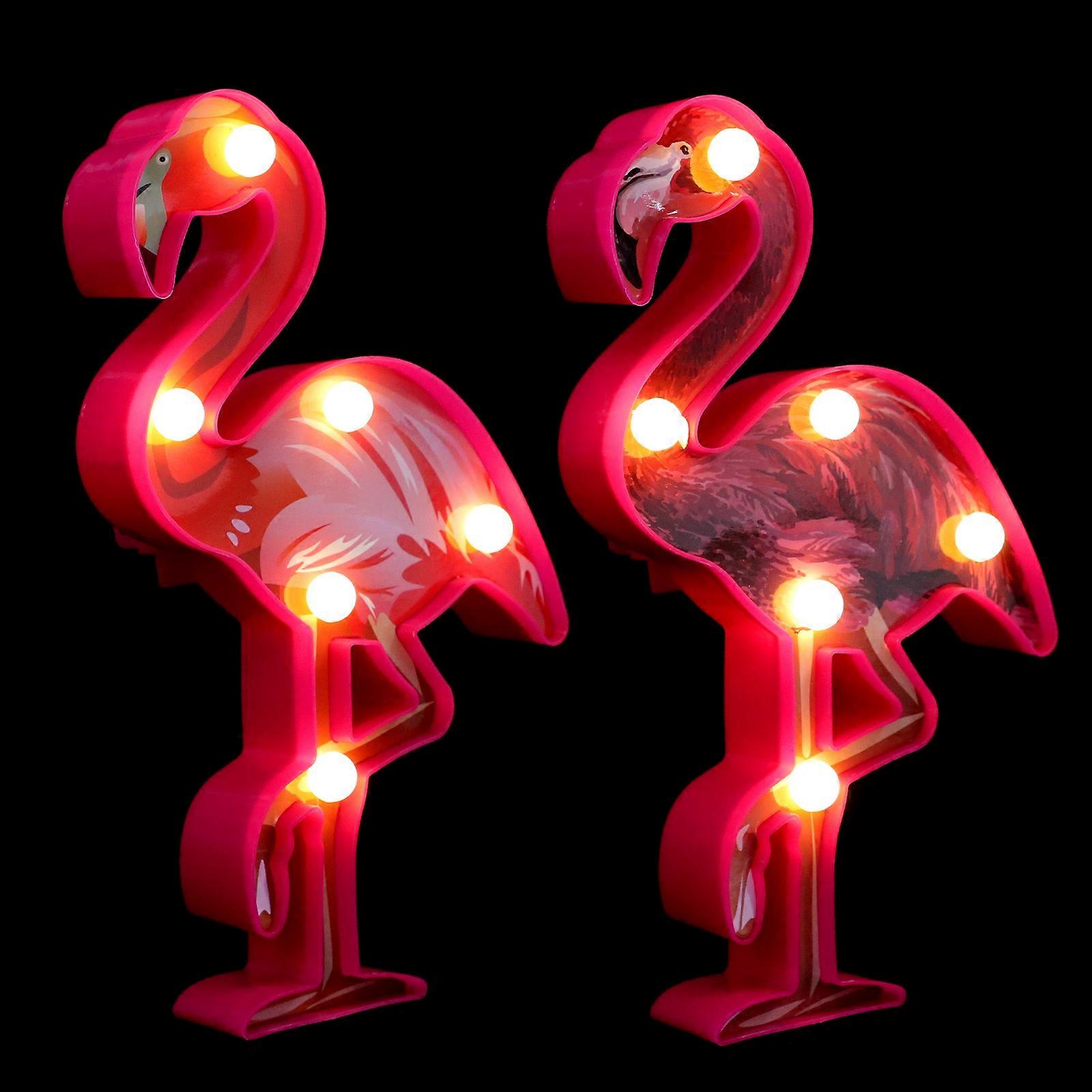 Creative Flamingo Modeling LED Light Home Night Light 2Pcs