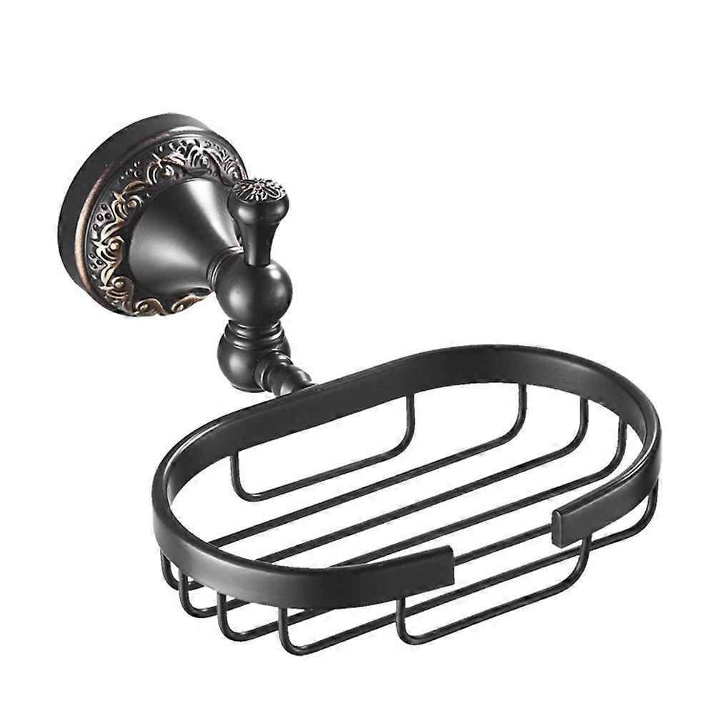 Rectangular Vintage Soap Shelf Drainage Design Solid Brass Wall Mounted Holder For Bathroom 2Pcs