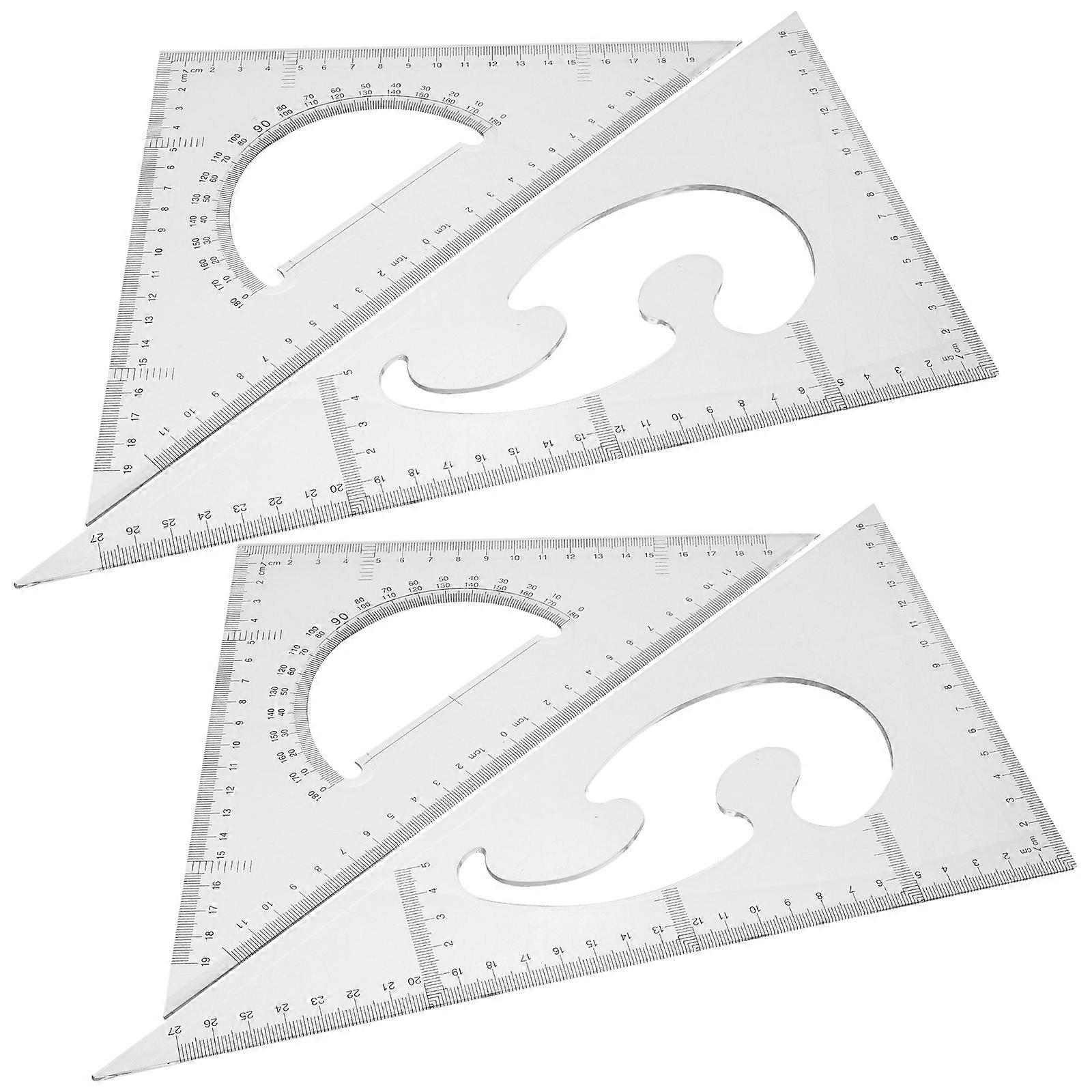 Plastic Triangle Rulers for Measurement 32Pcs Drawing Tools Set