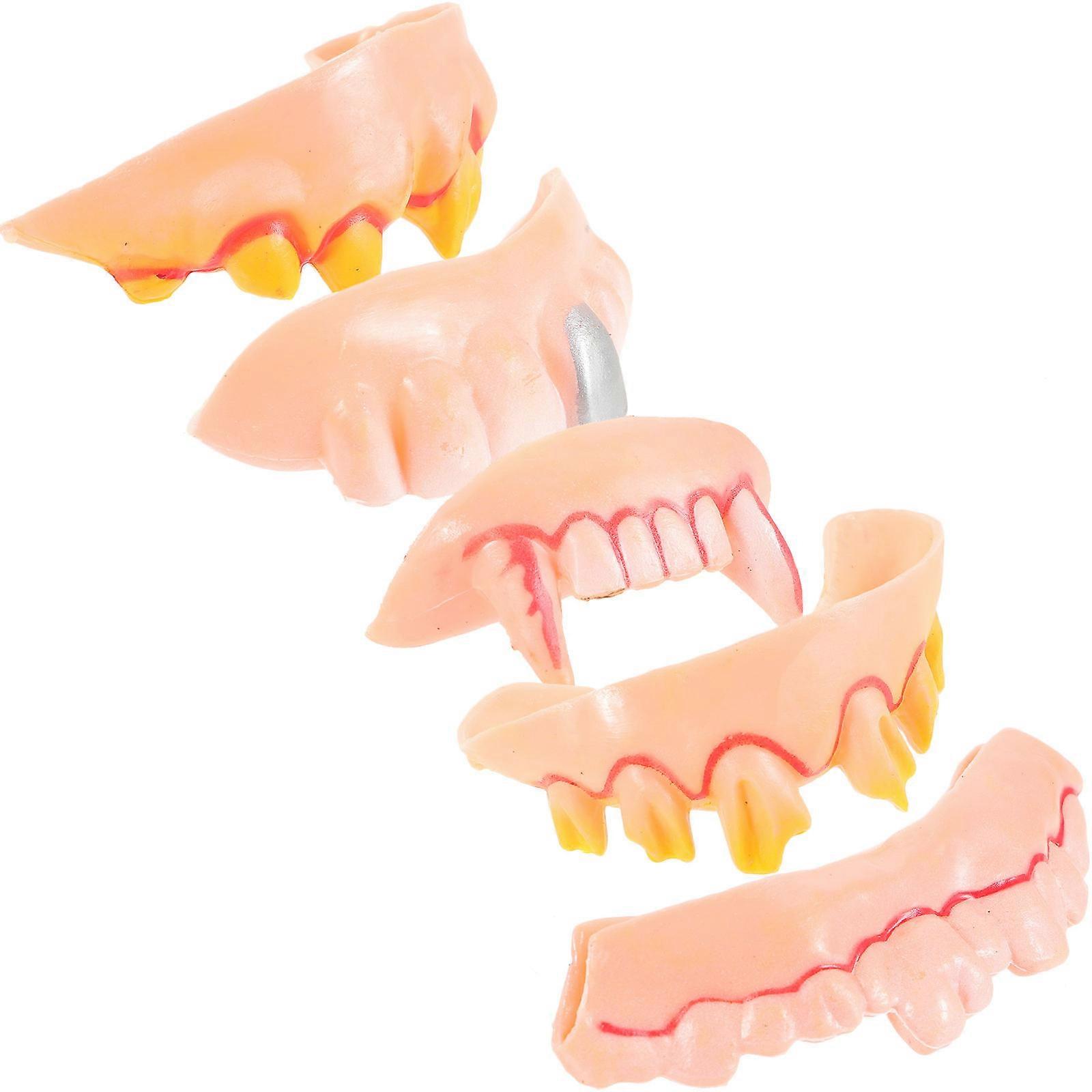 Funny Wacky False Teeth Artificial Teeth Prop Toy 25Pcs for Halloween