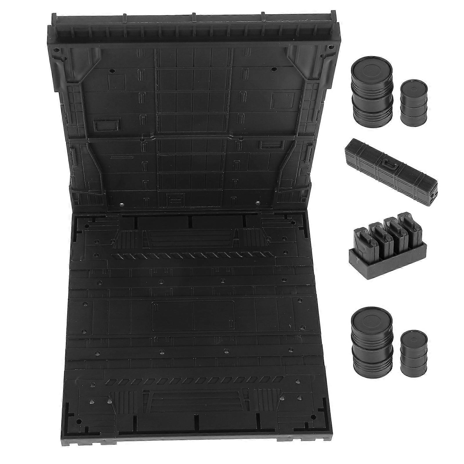 Plastic Model Shelves for Display Stand 2Pcs Black Parts Rack