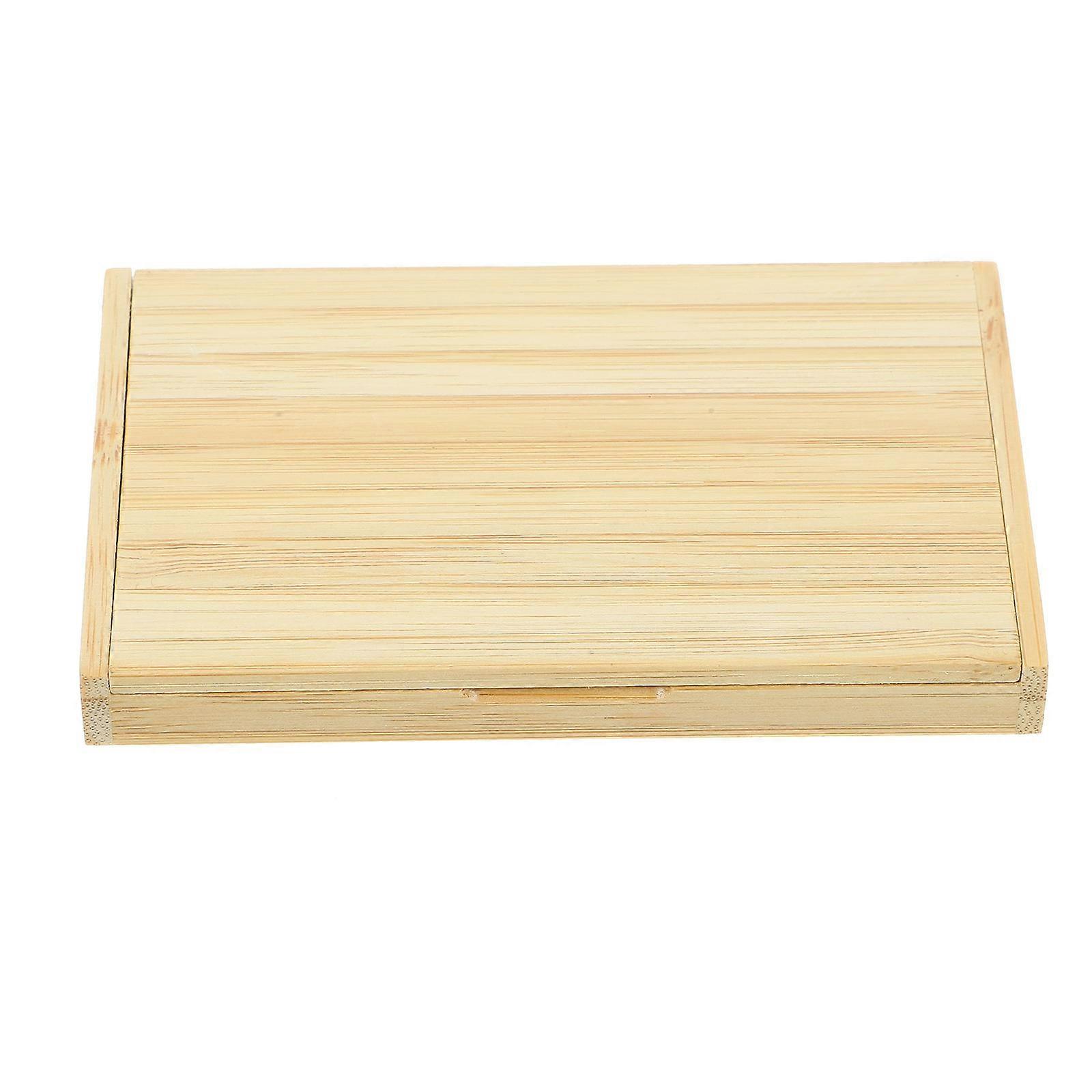 Visiting Cards Case Bamboo Card Holder for Storage 2Pcs