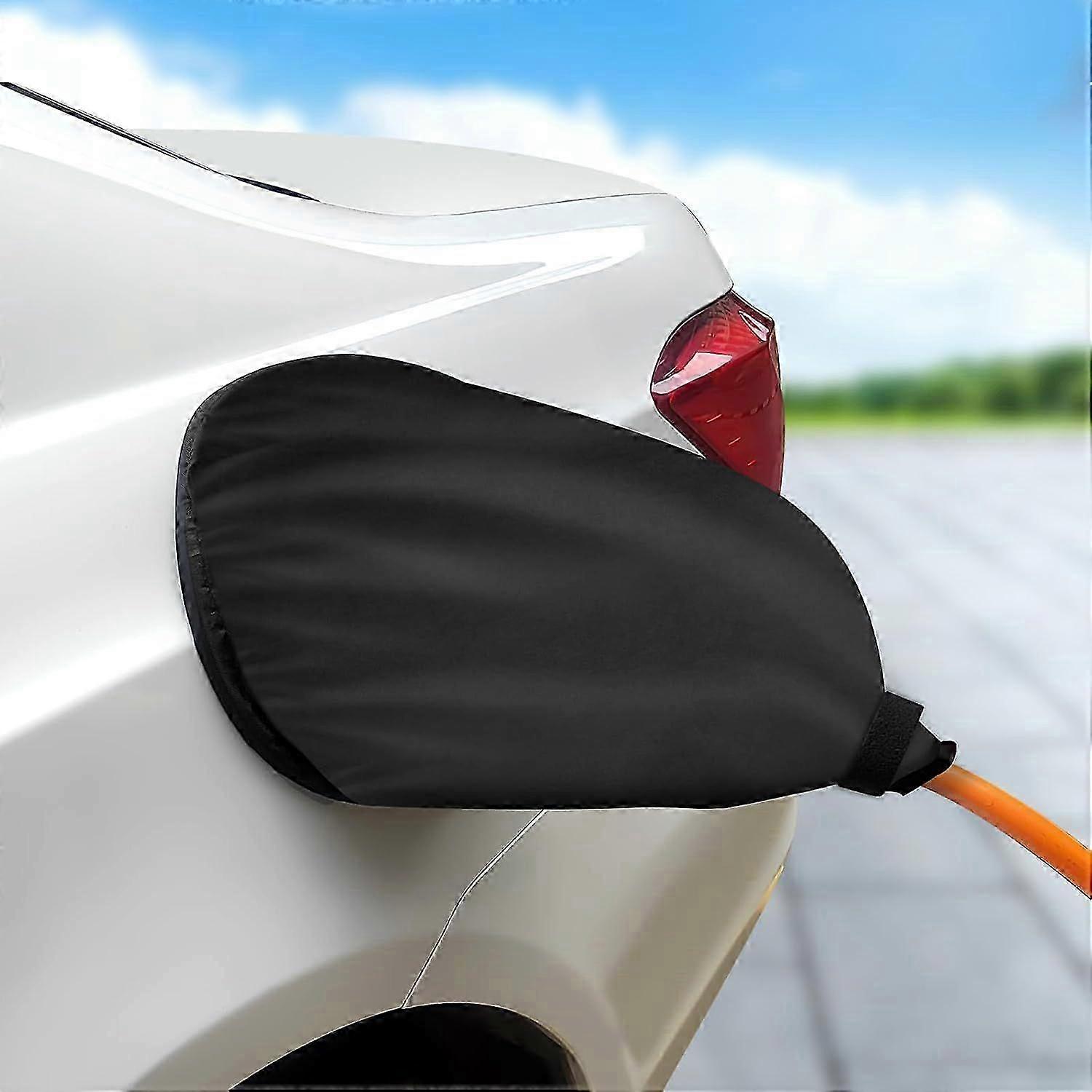 2025LatestModelEV Charger Port Cover,Magnetic Adsorption Electric Car Charging Port Cover,Snow