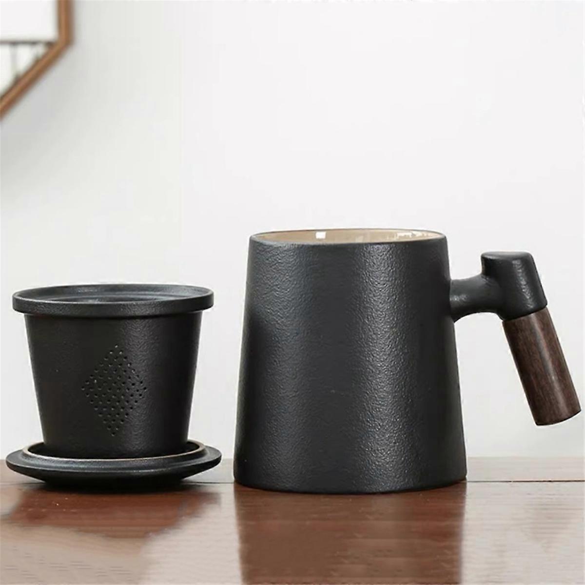 Tea Water Separation Bubble Cup Belt Handle Filter Leak with Cover