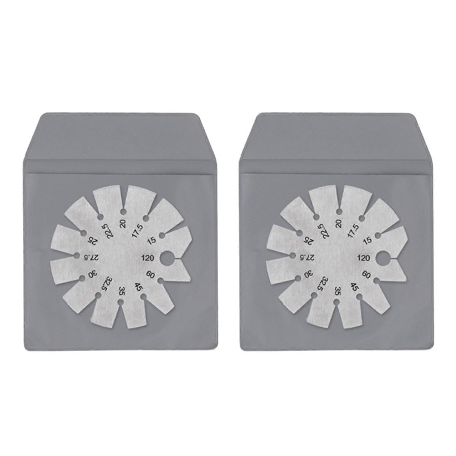 2Pcs Bevel Gauge Stainless Steel Compact Multipurpose Axe Angle Gauge for Edge Checking Measuring