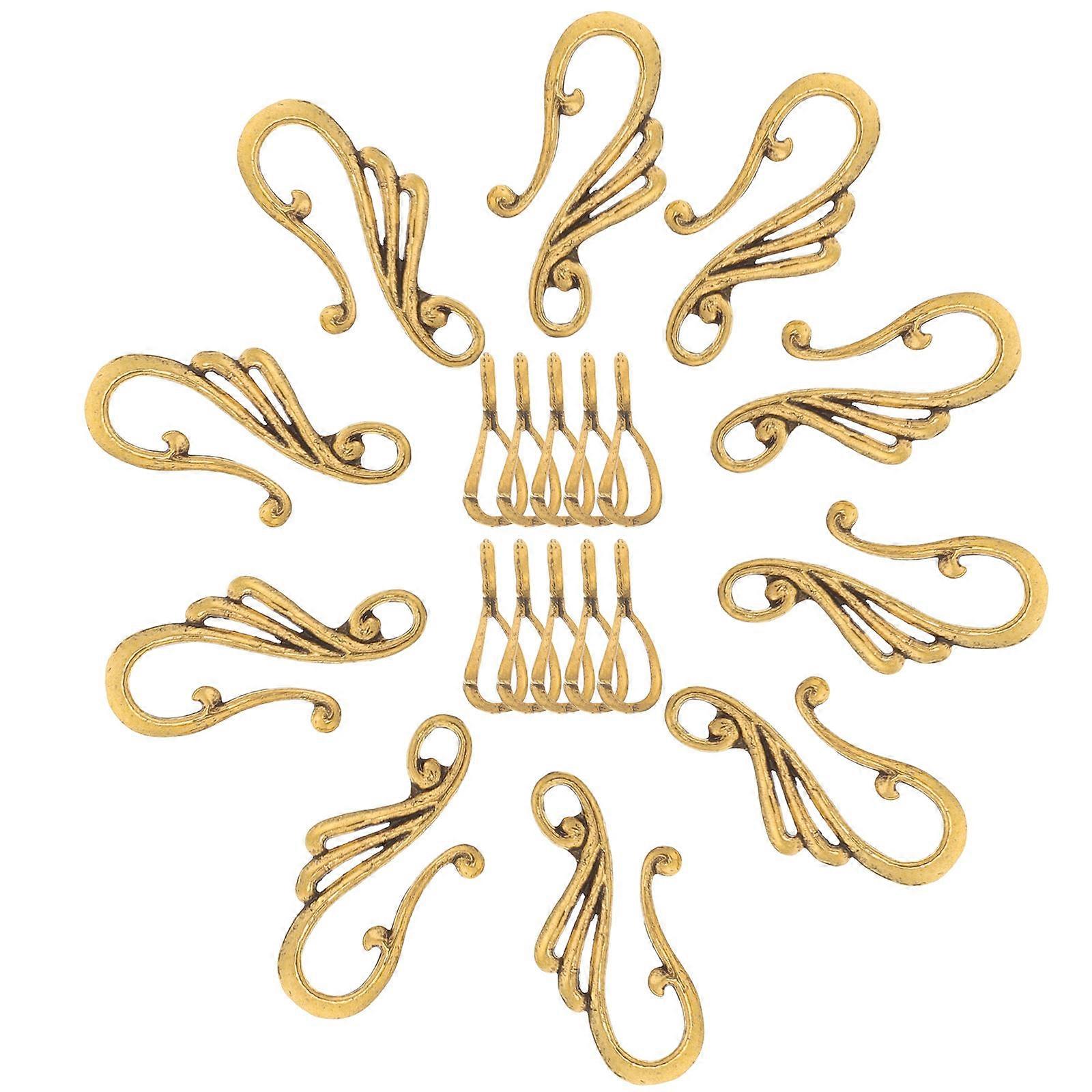 Ear Accessory Earring Clasps for Decoration 10Sets Golden Toggle Clasps