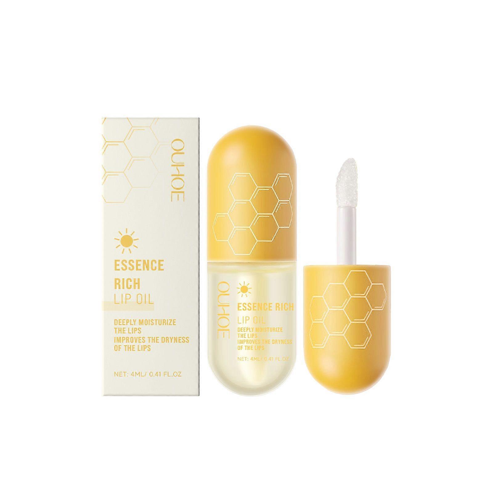 OUHOE Moisturizing Lip Oil, Nourishes Moisturizing Moisturizing Smooth Lip Skin Hydrating Gloss Delicate Repair Lip Oil