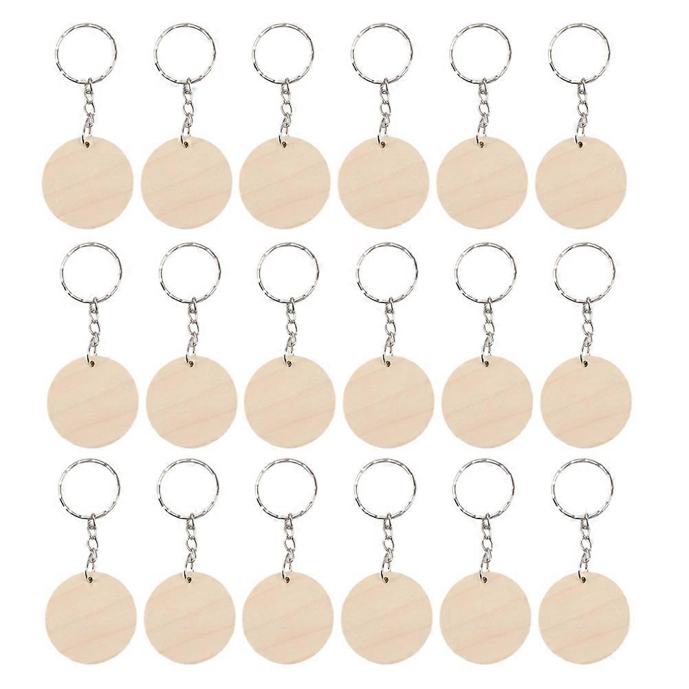 Key Rings for Keychain DIY with 4 Boxes of Unfinished Wooden Discs