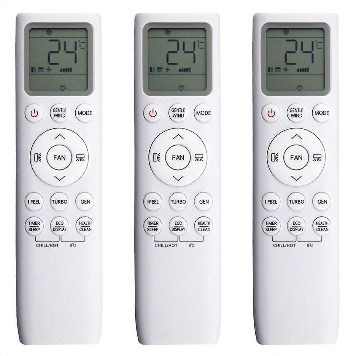 3X Air Conditioner for Remote Control A/C Remote Fahrenheit Celsius Convert Cool and Heat 002383