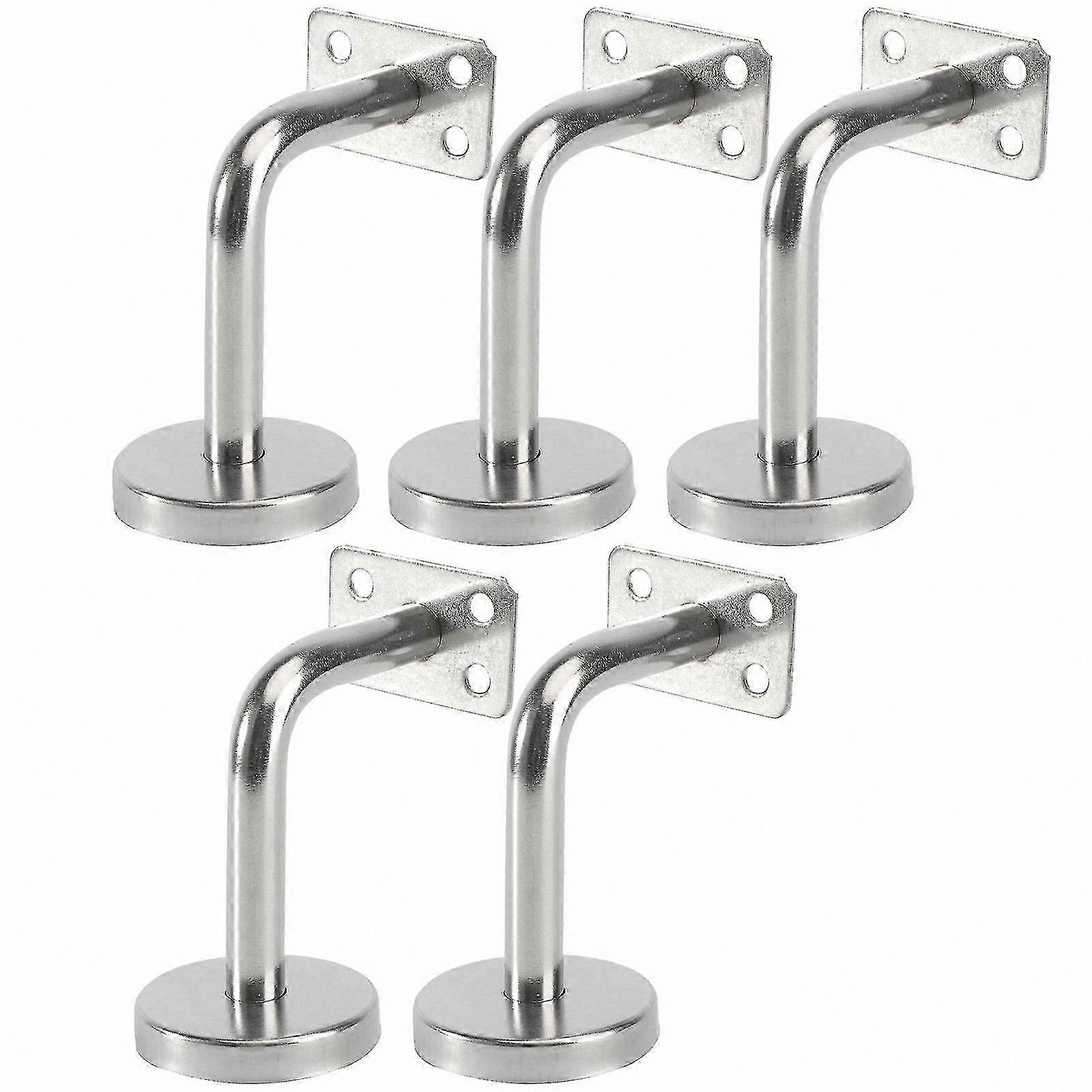 5-Pack Wall Mount Brackets for Clothing Racks and Handrails Sturdy Support for Stairs and Banisters