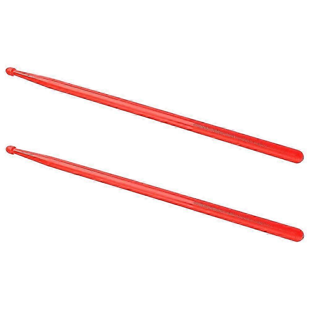 Nylon Drum Sticks Long Handle For Band Playing Instrument Accessories Red 41.50X1.40X1.40cm Anti-slip Handle 1 Pair