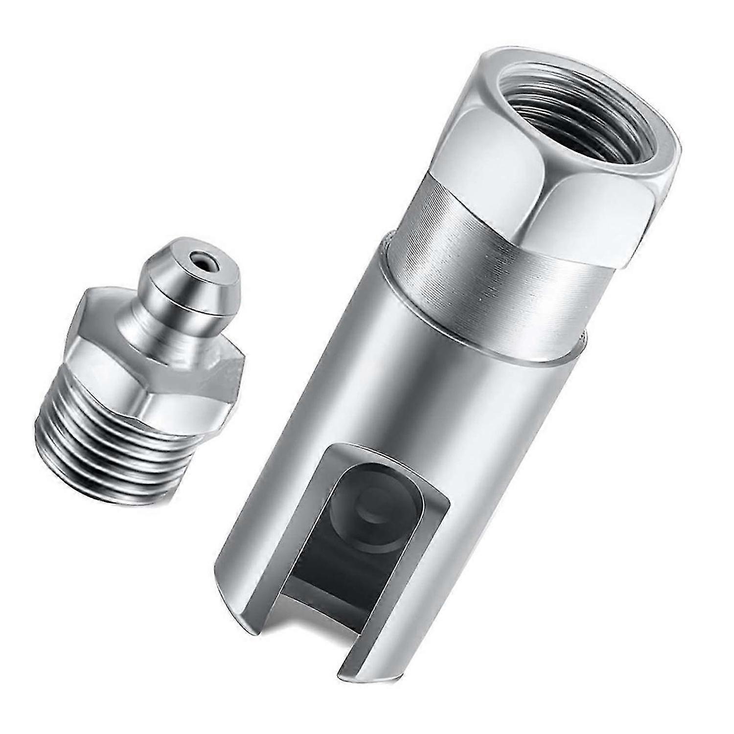 Grease Coupler Right Angle 90 Degree Push-Fit Slotted Grease Fitting with 1/8inch NPT Threads Slotte