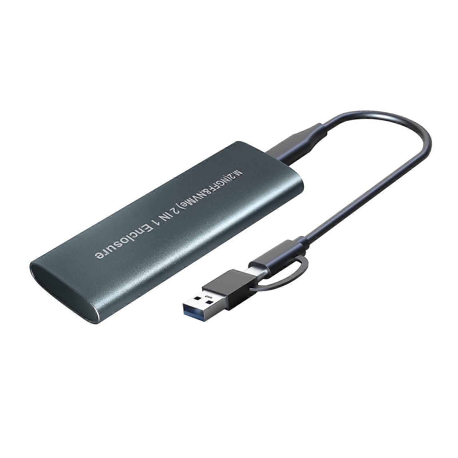 Ryra M.2 Nvme Ssd Enclosure Adapter Ngff Sata Dual Protocol 2-in-1 Hard Disk