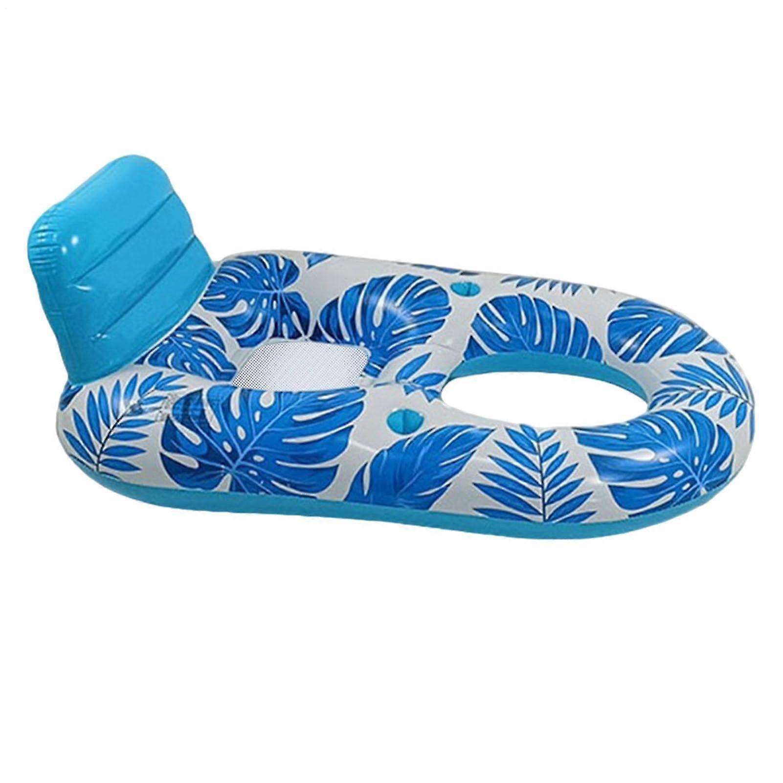 Inflatable Pool Flots - Multifunctional Floating Lounge Chair with Cup Holder, Durable Water Raft for Adults, Red Color