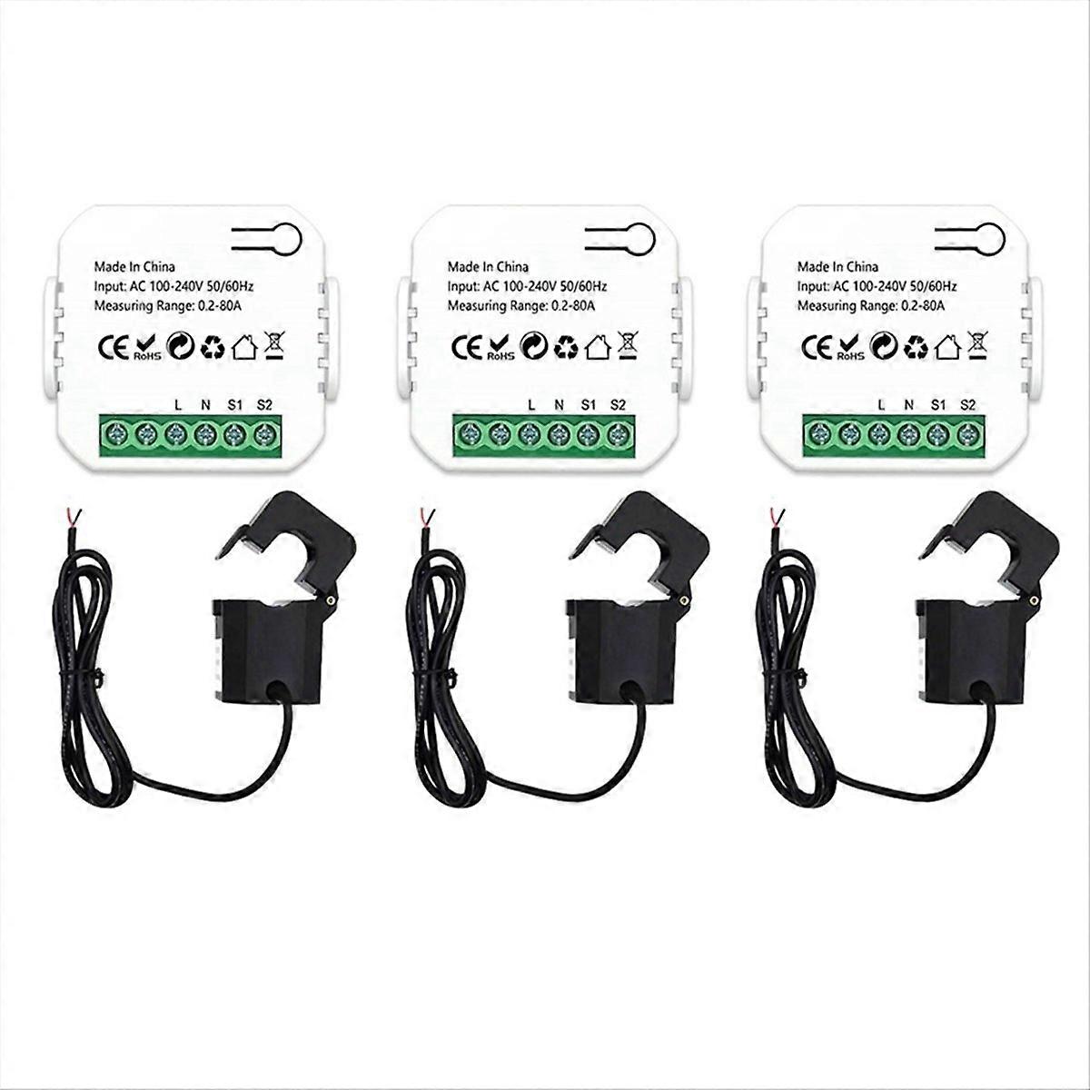 Tuya Smart Life ZigBee Meter 80A with Current Clamp KWh Monitor 240V