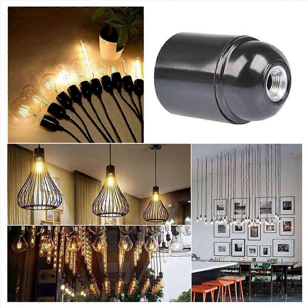 6-Pack E26/ E27 Bulb ES Screw Lampholder for Ceiling/Pendent/Floor