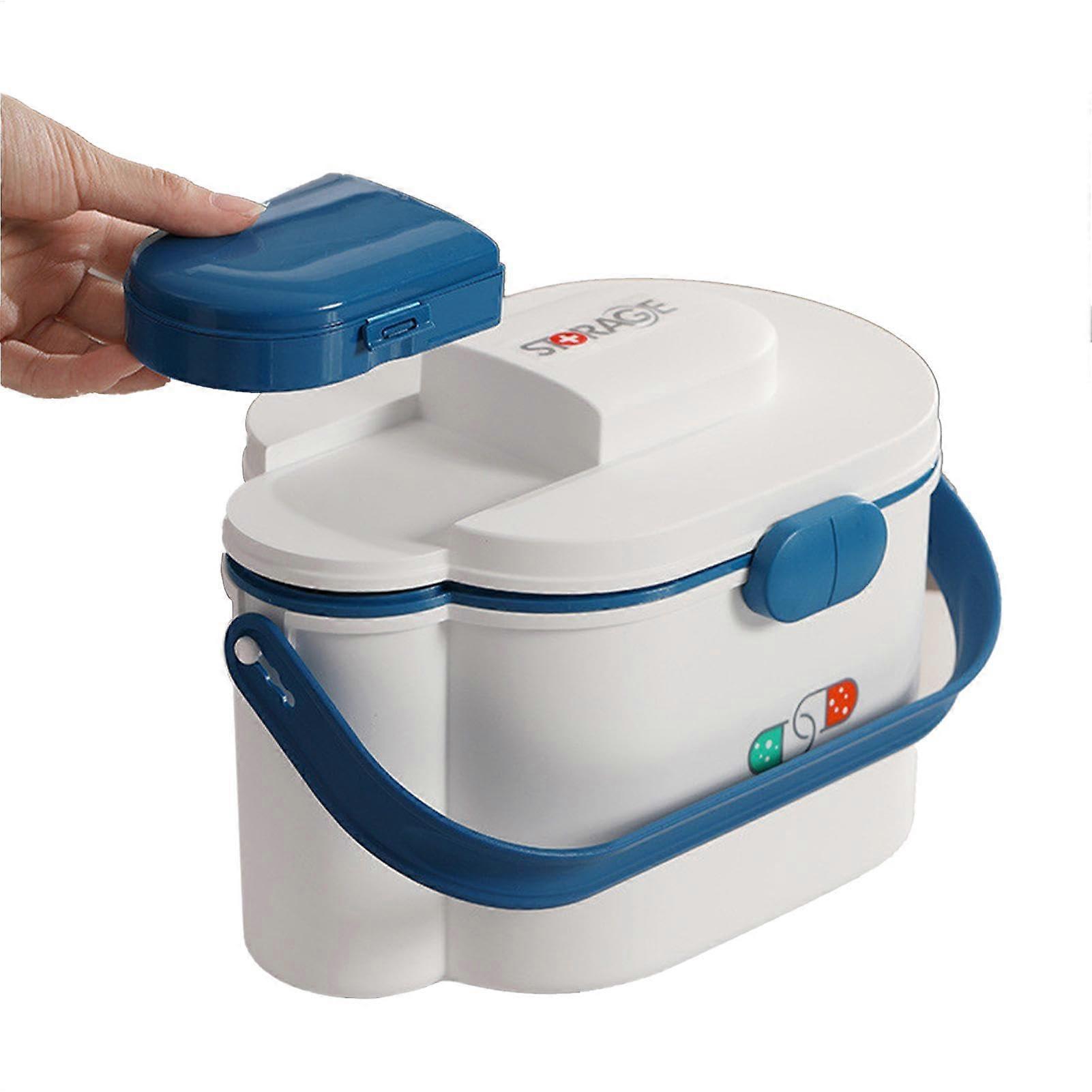 Medicine Box With Handles And MultiLayer Design, SpaceSaving Portable Organizer For Travel, Car, Home, Office