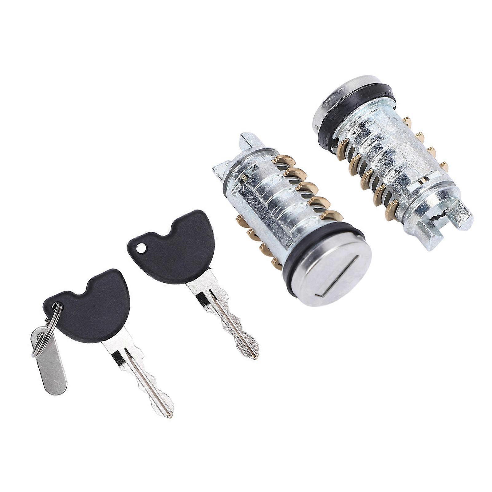 Pair of Ignition Lock Cylinder with Key Stable Performance Replacement for Piaggio Fly 125 150 4T 2006 Onwards 