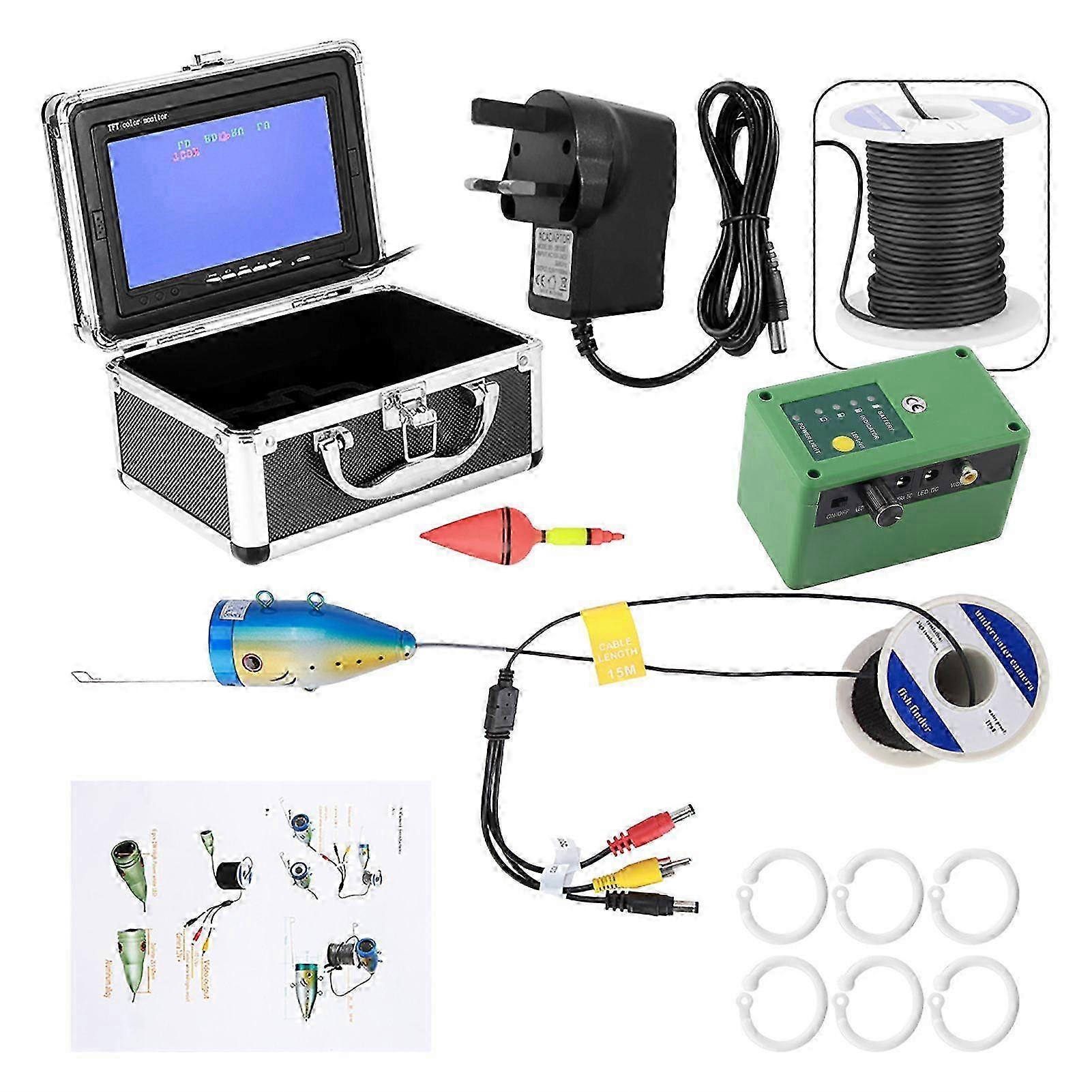 Color CCD 1000TVL Underwater Fishing Video Camera Kit with 7in TFT Display