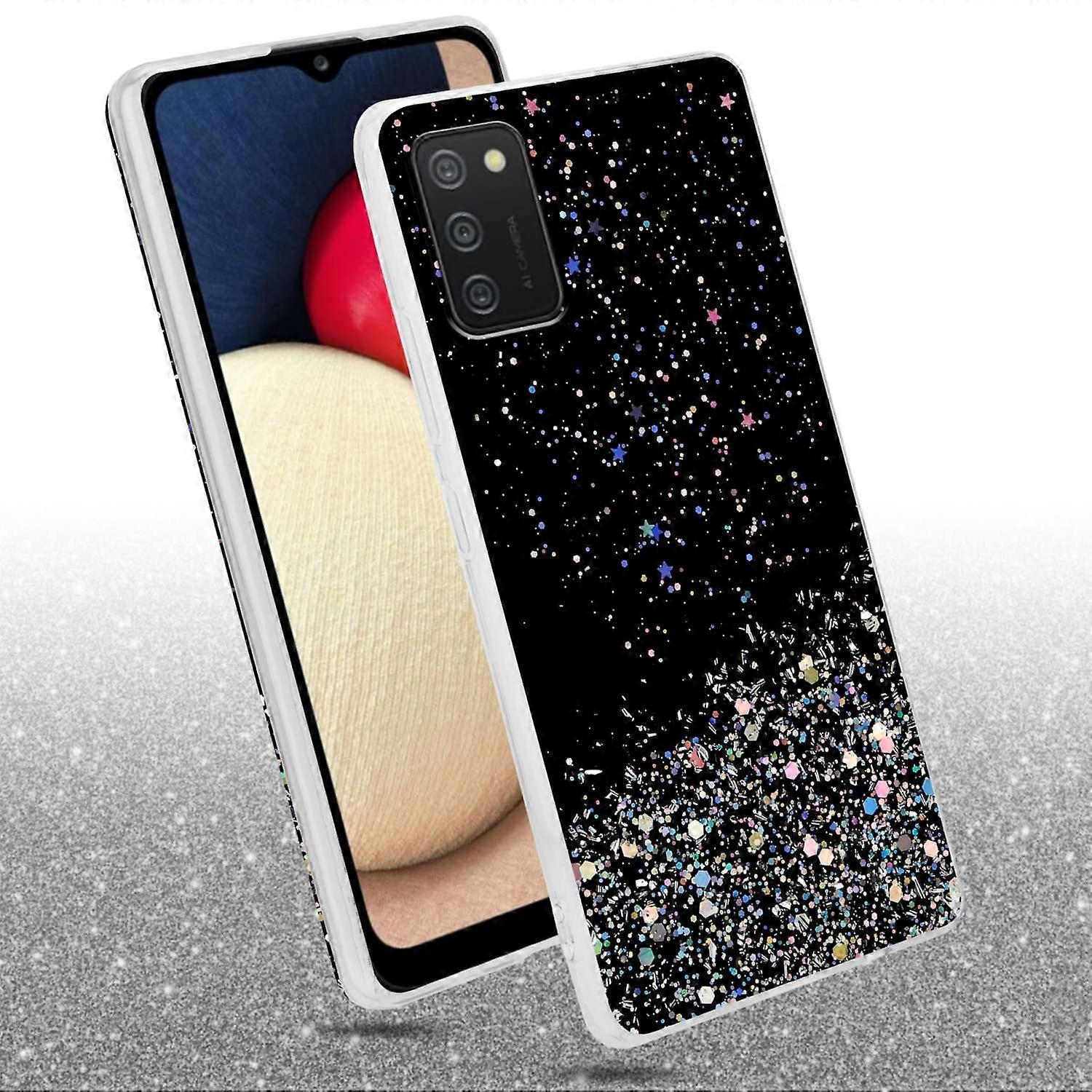 Samsung Galaxy A02s Προστατευτική Θήκη TPU - Διάφανη με Glitter
