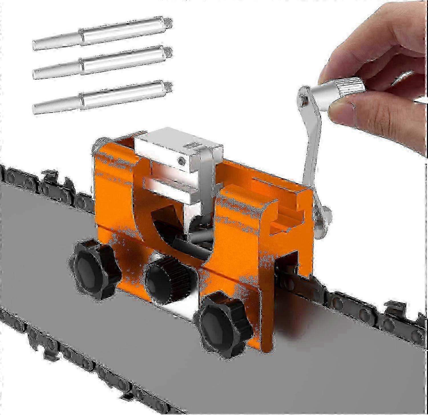 Hand Crank Chainsaw Chain Sharpener,Portable Chain Grinder Chainsaw Chain Sharpening Tools for Lumberjacks and Gardeners