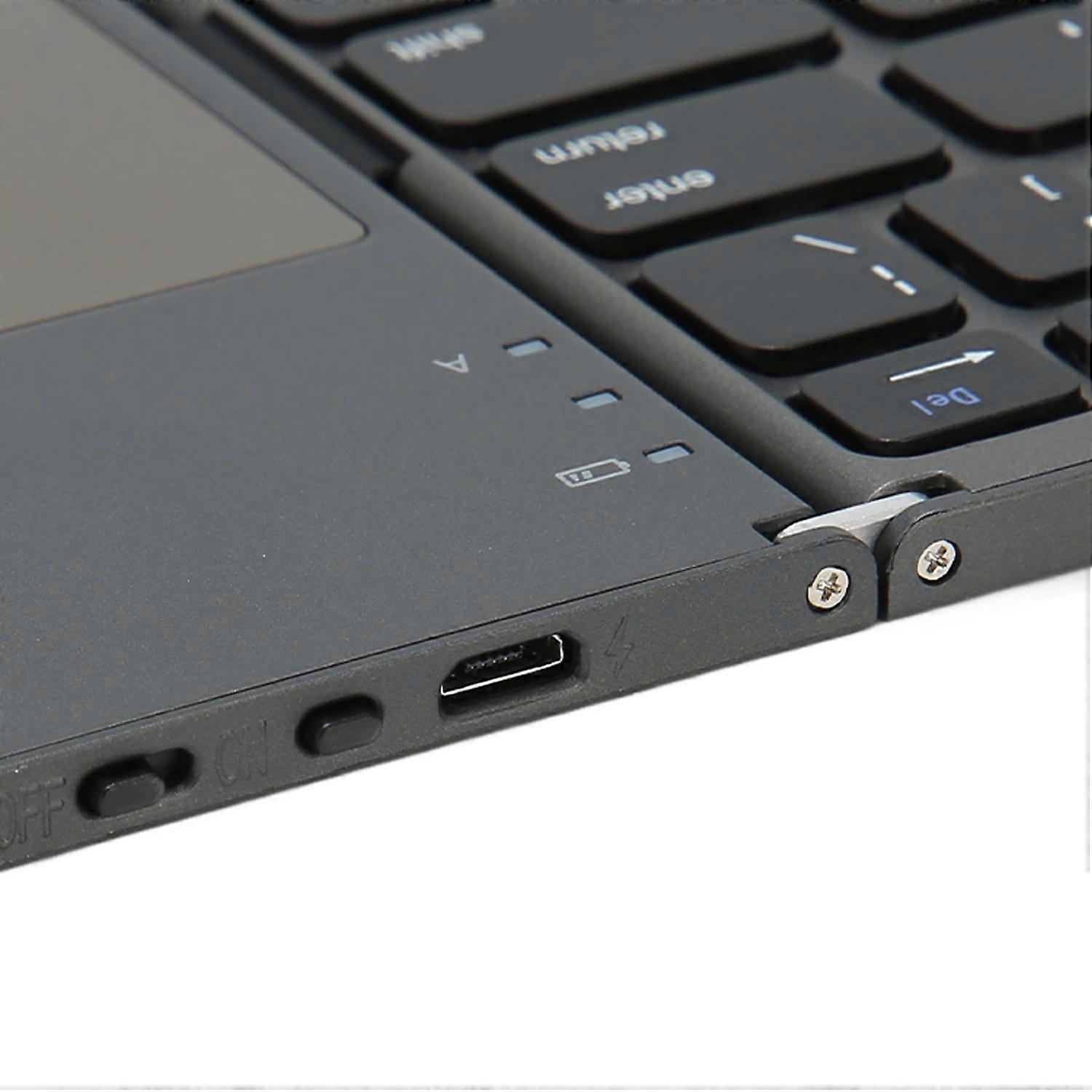 Foldable BT Keyboard Ultra Thin Portable Pocket Travel Keyboard with Sensitive Touchpad for Smartpho