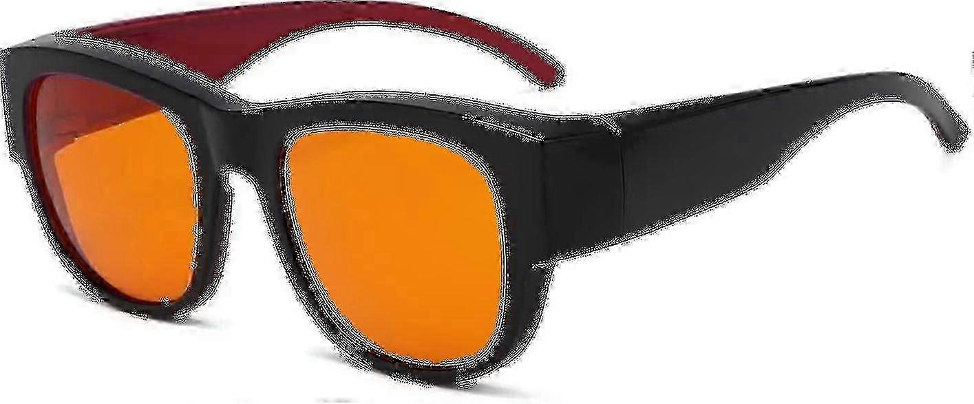 100% Anti-blue Light Blocking Computer Glasses,large Fit Over Reading And Glasses With Extra Amber L