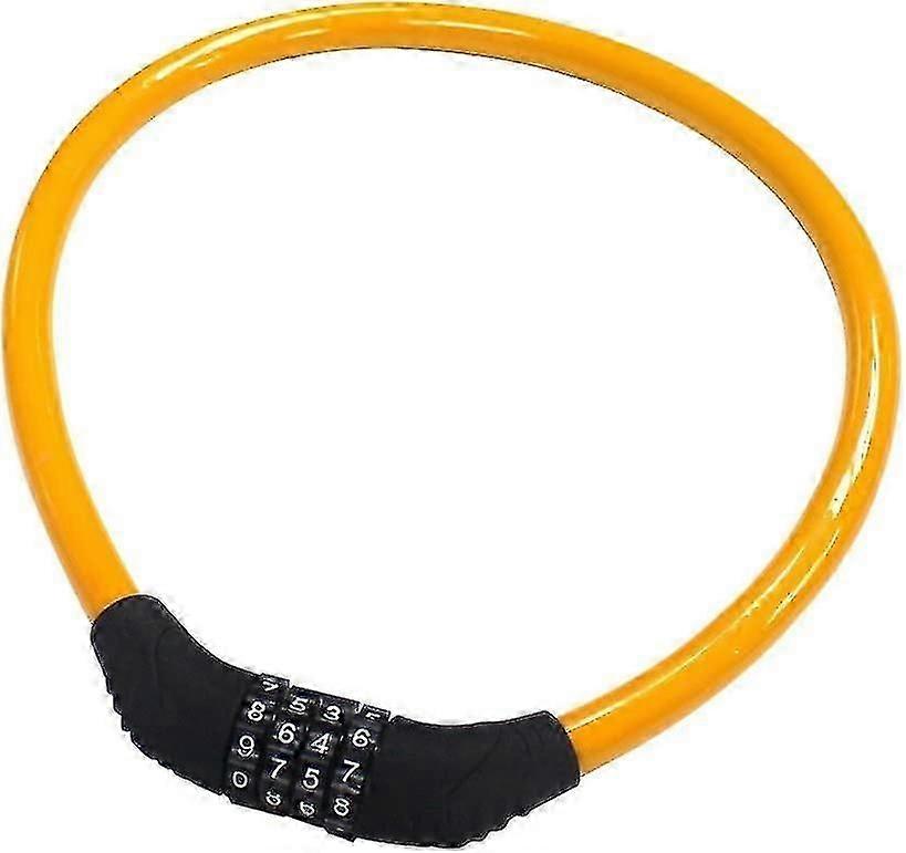 Bike Lock Cable, 4 Digit Resettable Combination Security Cable Lock Self Coiling Cable Lock