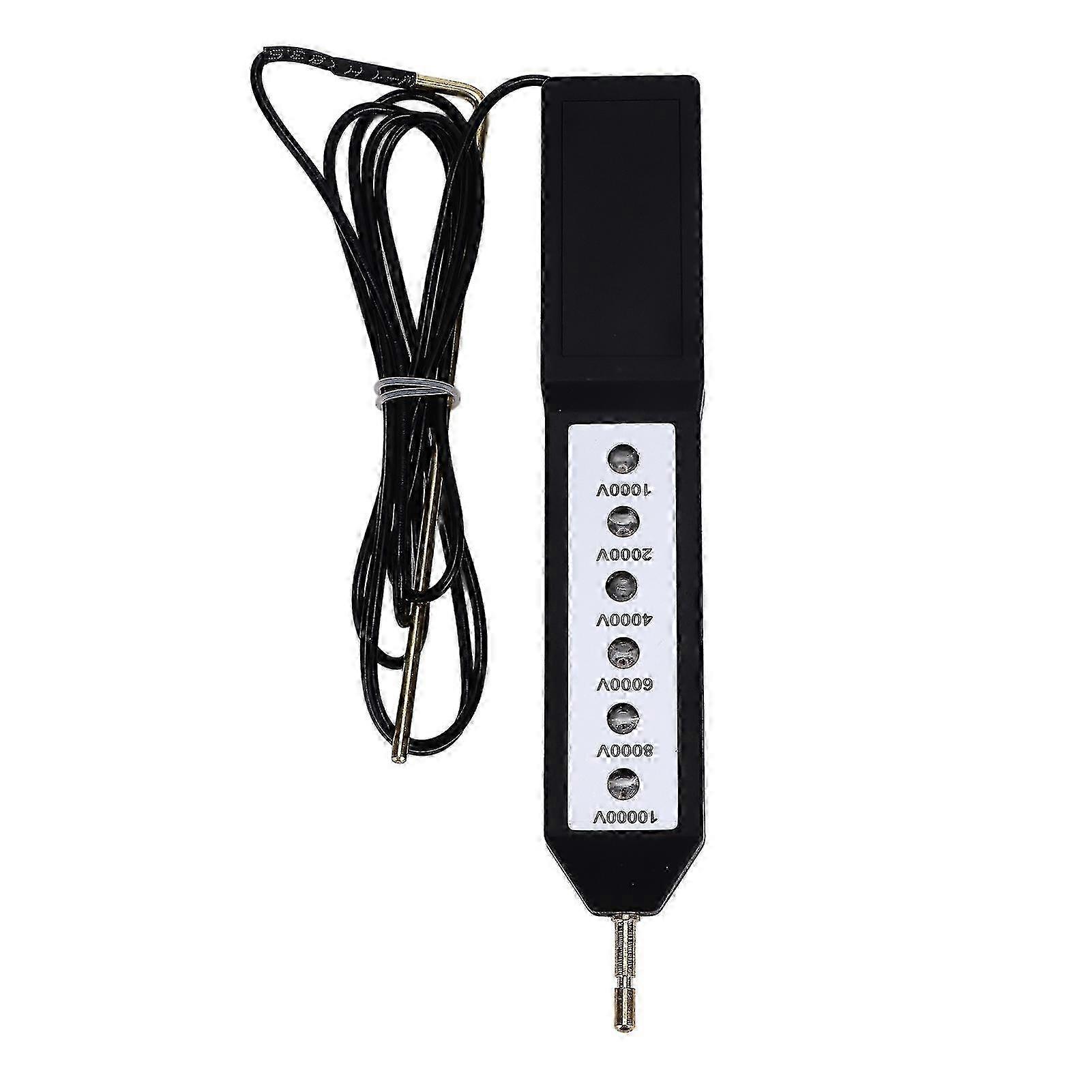 Electric Fence Tester Waterproof Voltage Meter 10KV Portable Tool with 6pcs Light for Farm