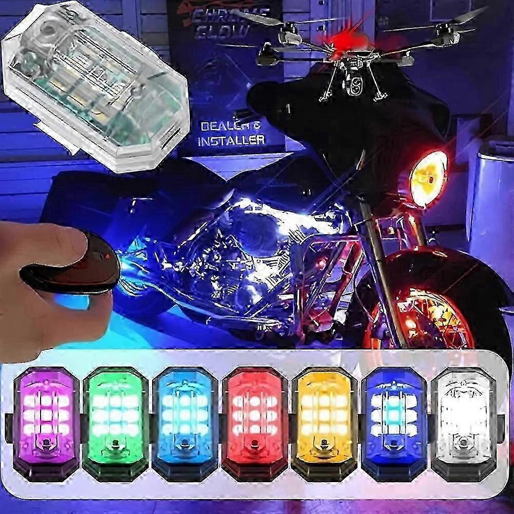 4pcs lumières stroboscopiques LED avec télécommande sans fil