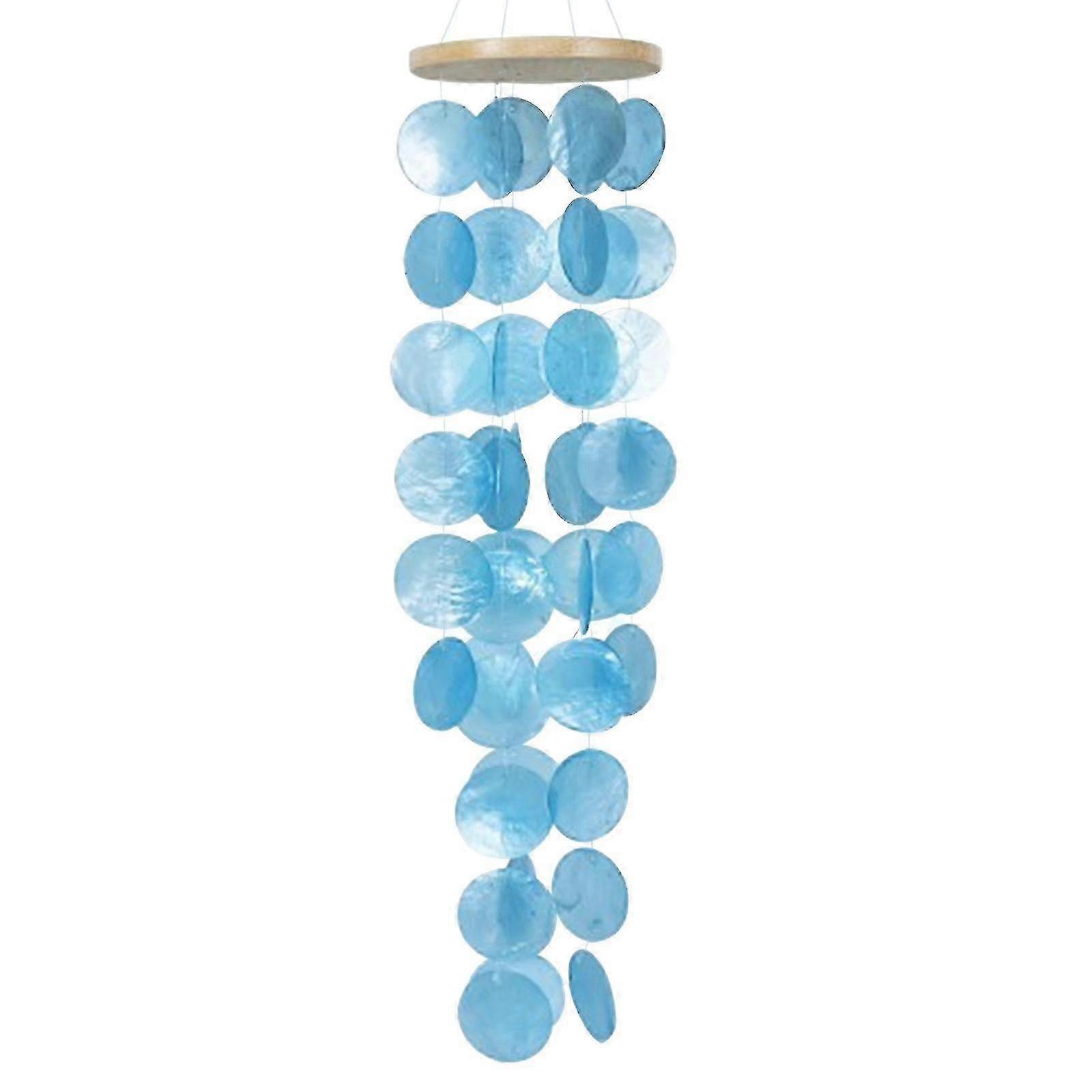 Decorative Lake Blue Shell Wind Chimes for Outdoor Use 2025