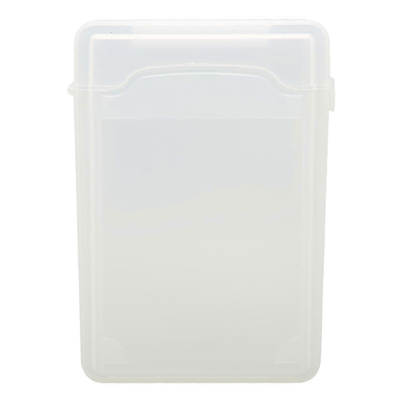3.5in Hard Drive Case Translucent White Dual Disc Shock Proof Anti Static External Hard Drive Storage Protection Box