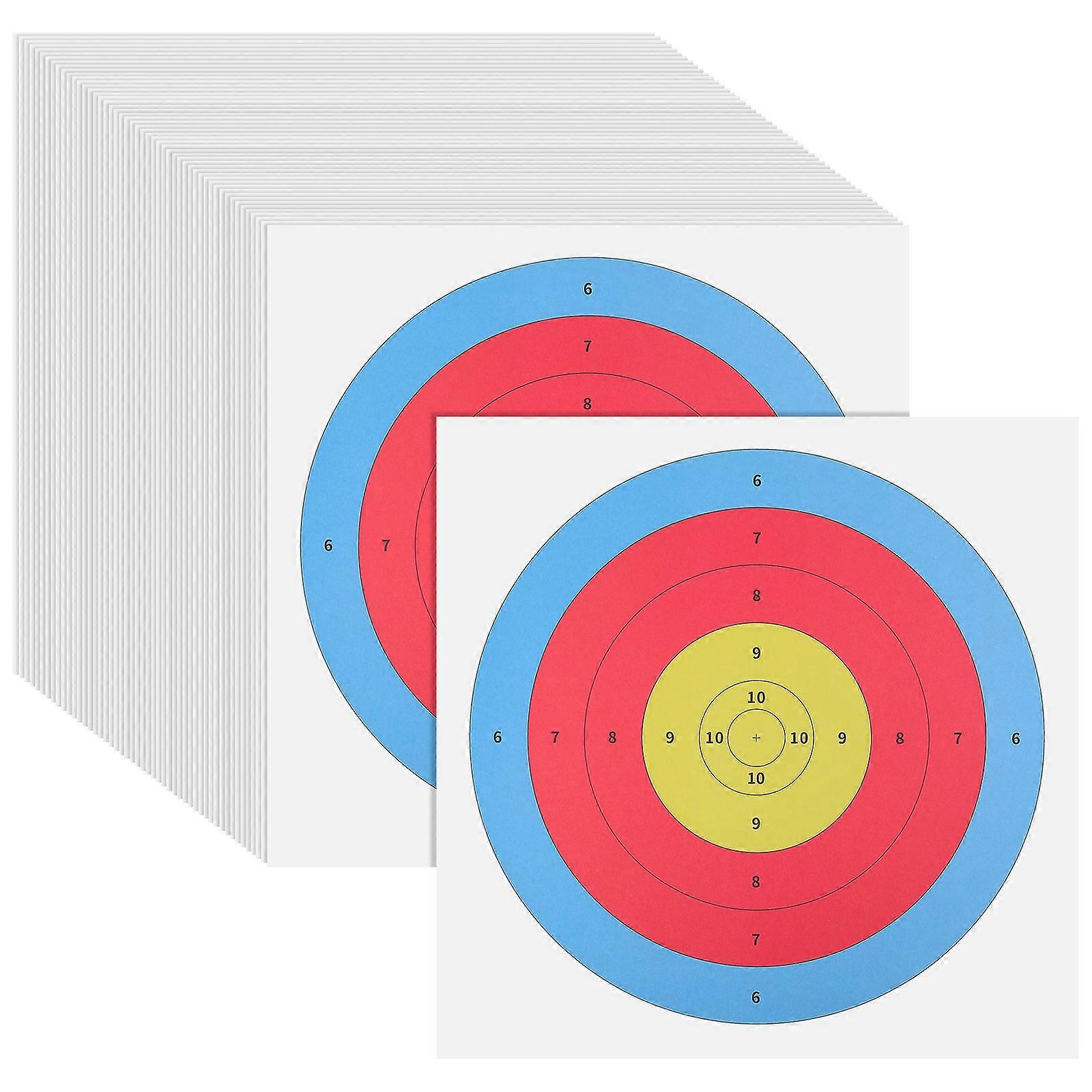 Archery Accessories Paper Targets for Shooting Practice 50Pcs White