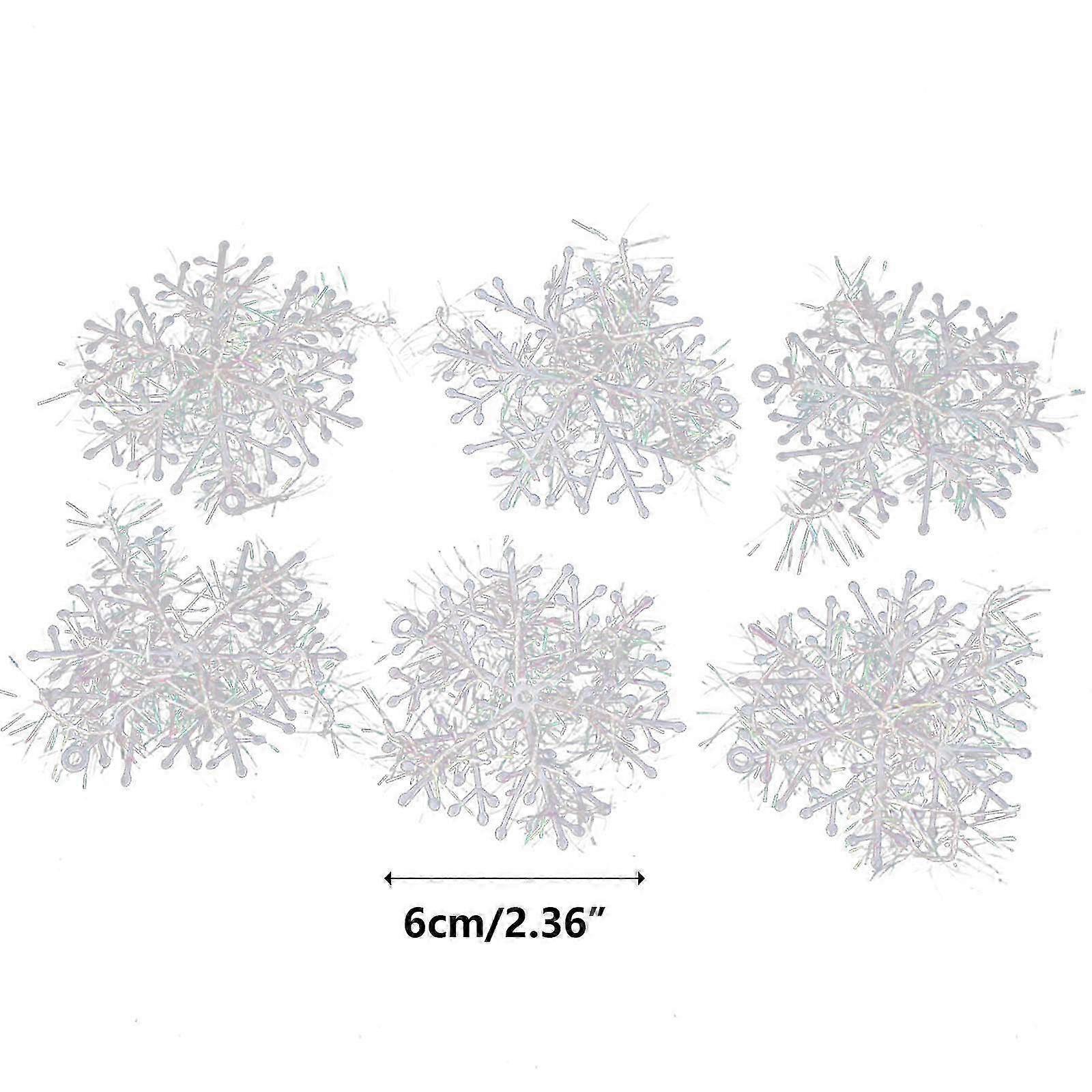Snowflake Christmas Tree Decor with 6x6 Hanging Ornaments