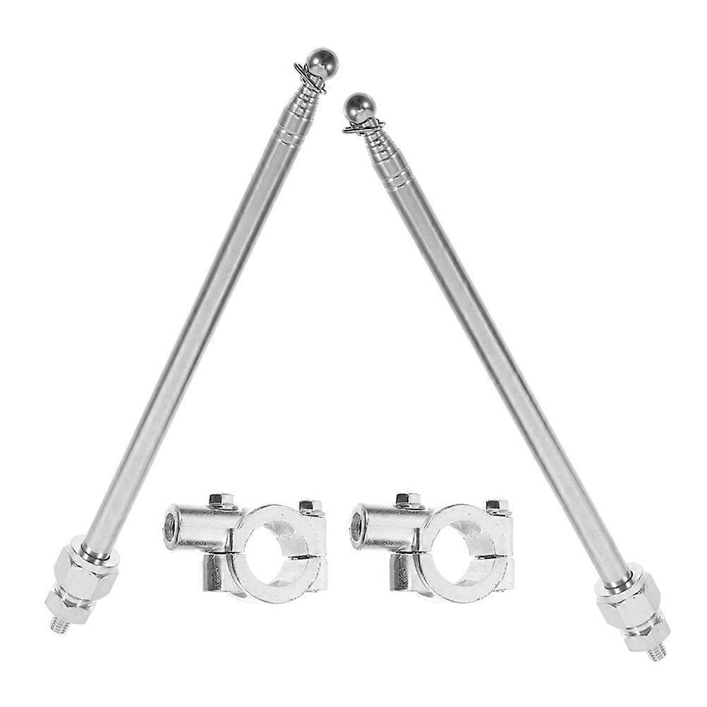 Motorcycle Flagpole Handlebar for Mounting 2Pcs Bicycle Accessories Set
