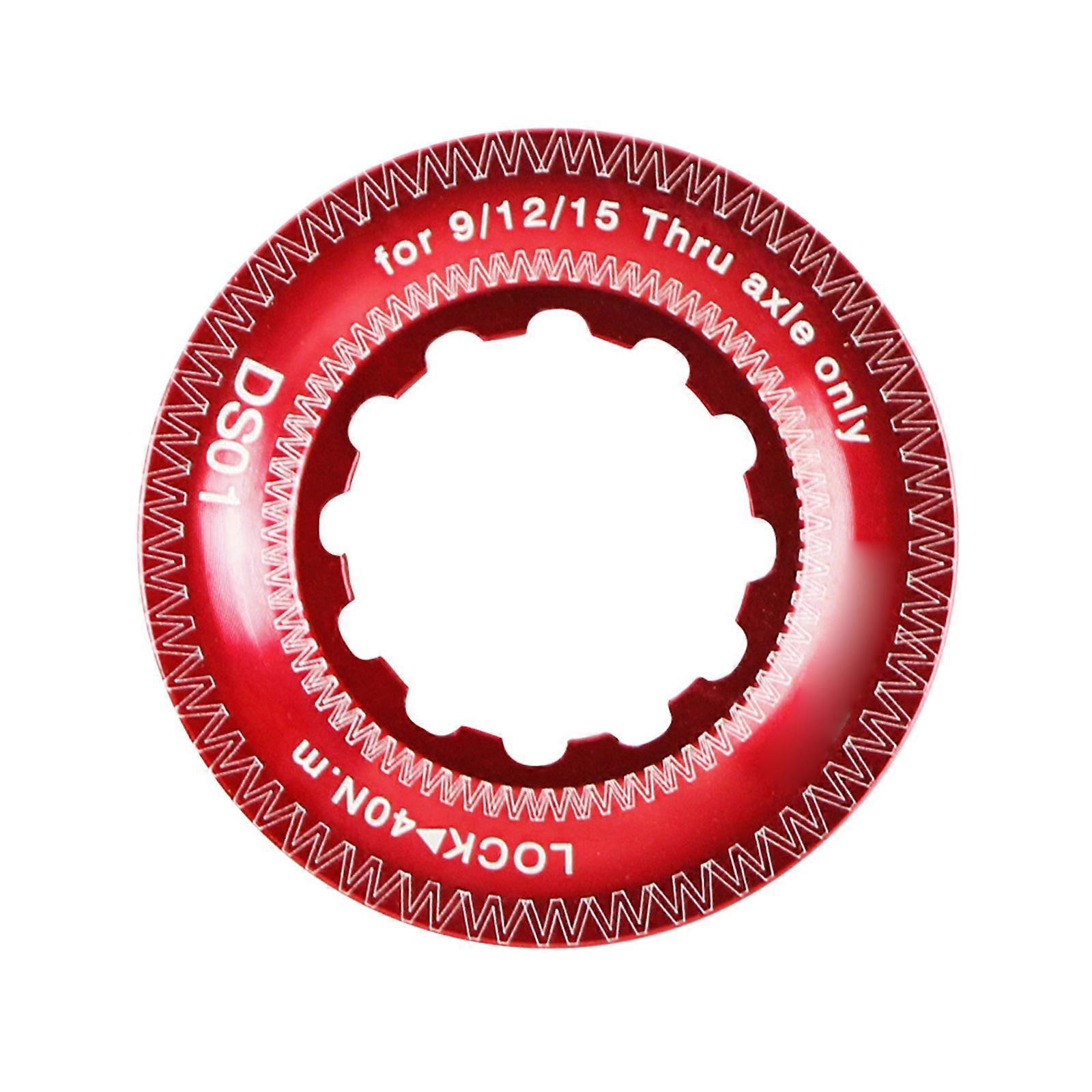 Quickly Install Bike Disc Brake Lockring Nonslip Compatibility with Multiple Axles Size for Mountain Bicycles Hub  Red