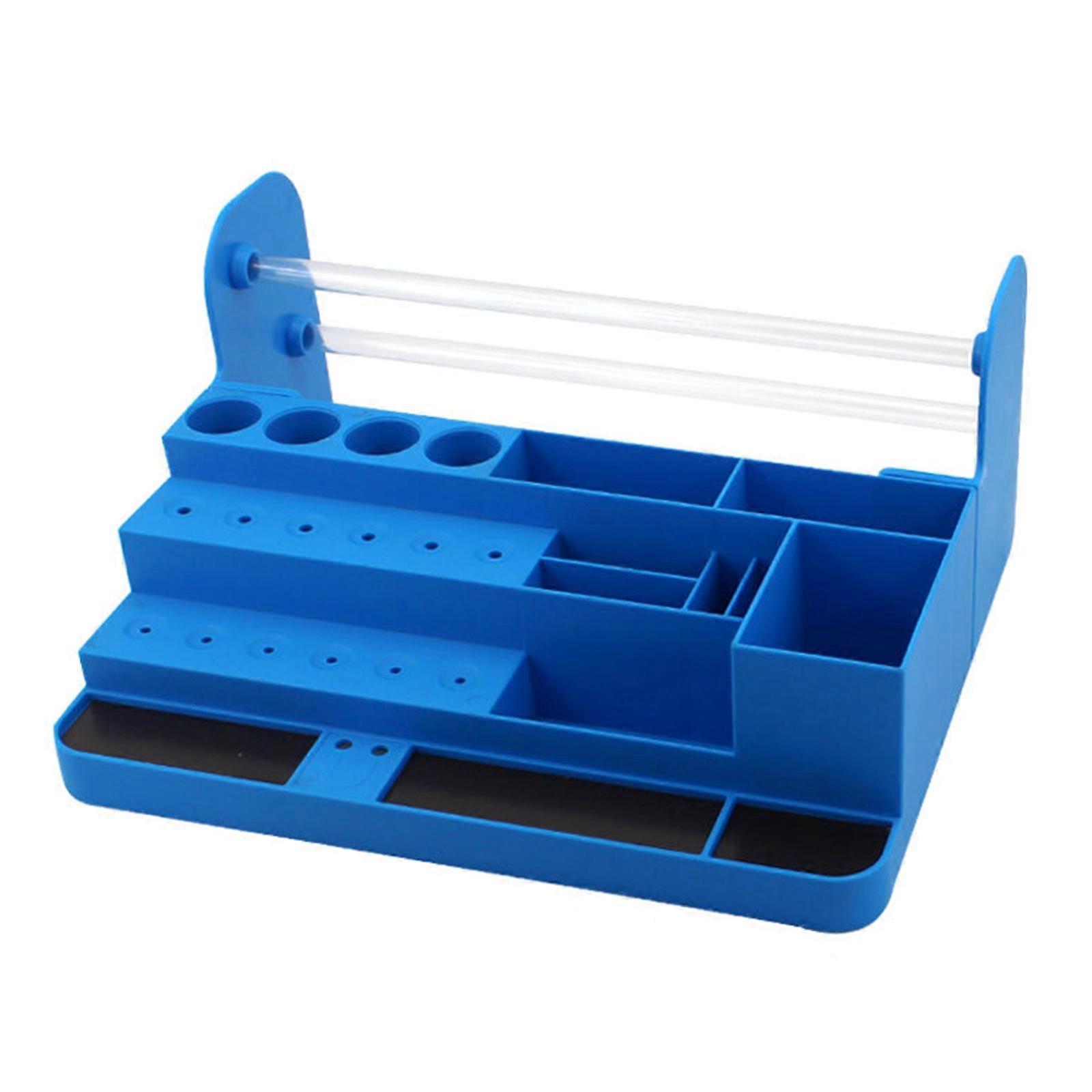 Multifunctional Mobile Phone Repair Tool Plastic Storage Box Component Accessories Desktop Box Screwdriver Holder  Blue