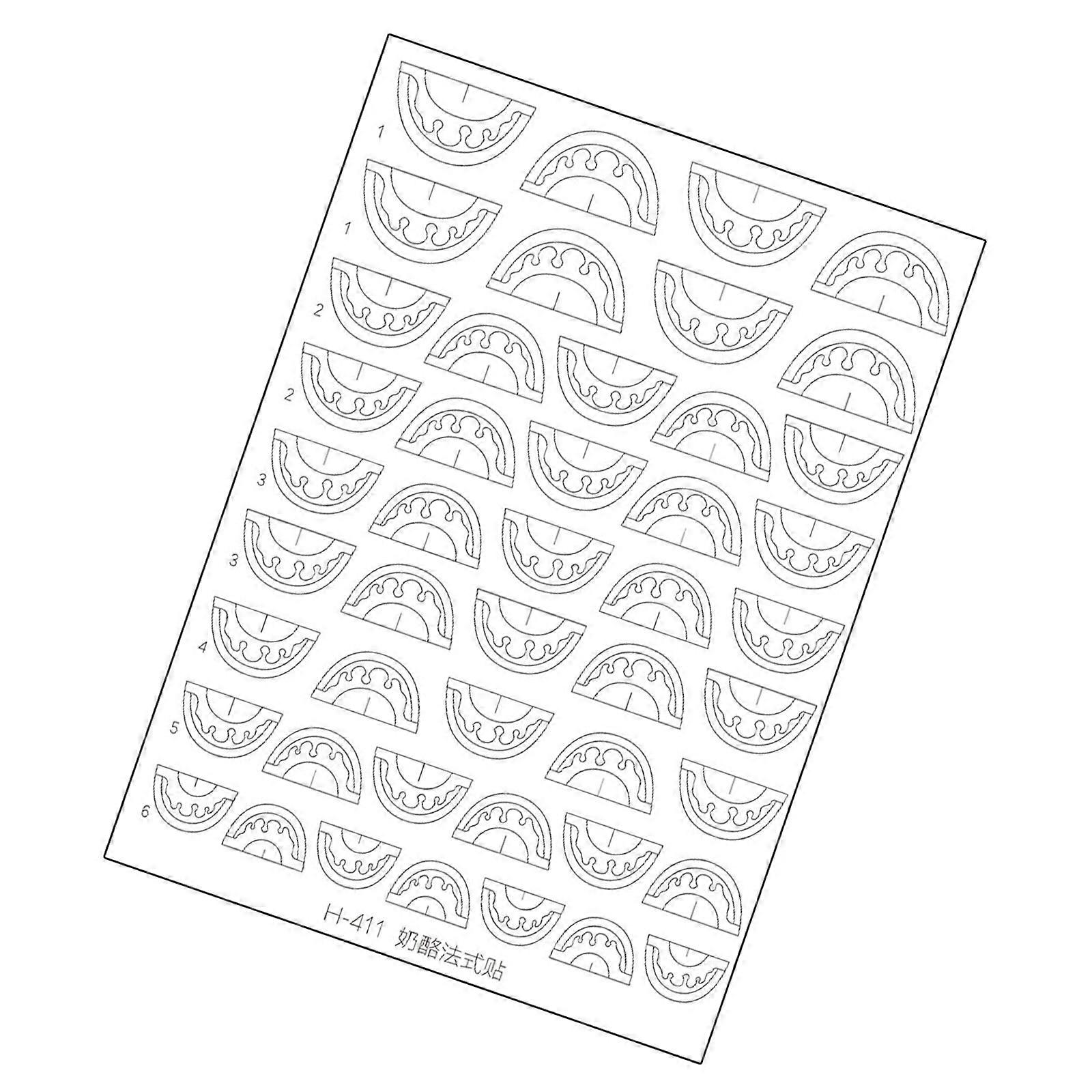 Reusable Delicate Lace Nails Decals With French Styles Patterns Easy Application For Beginners Professionals Salon Quality Paper Material Multicolor