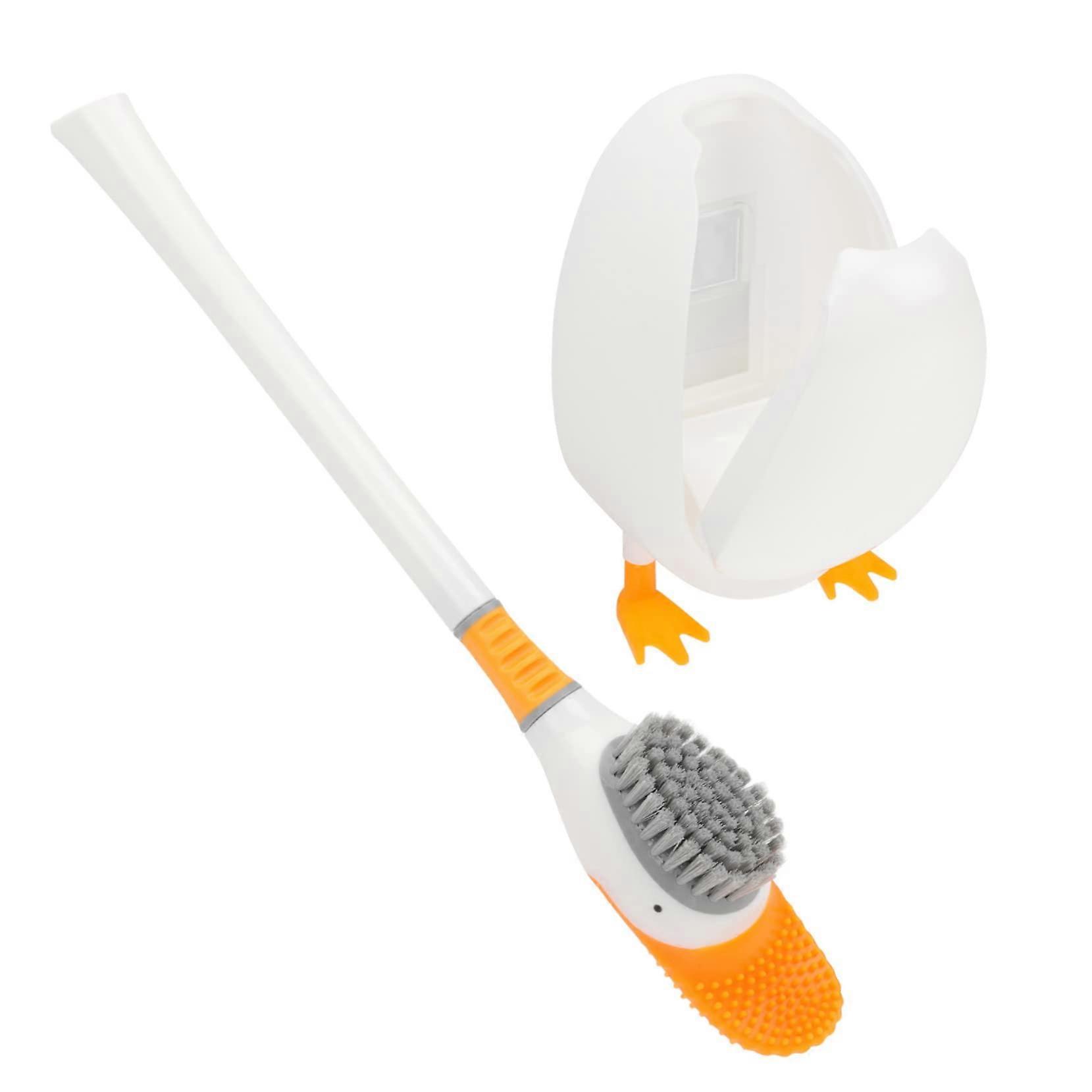 Toilet Brush with Long Handle and Soft Bristles for Bathroom Cleaning and Easy Storage