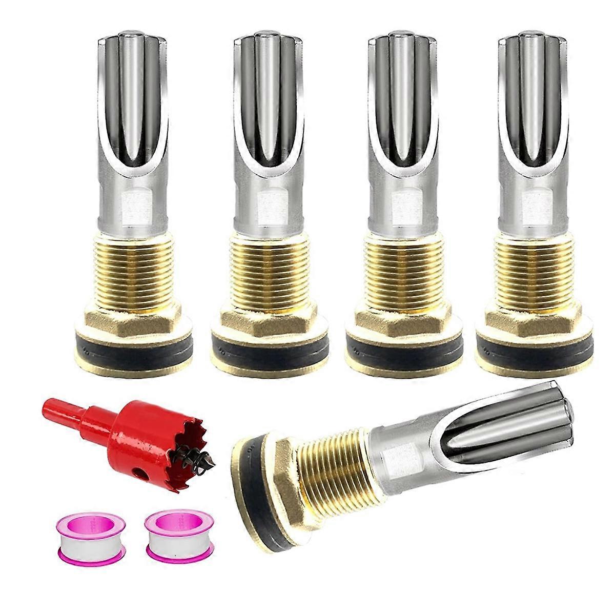 5 Pcs Pig Nipple Waterer for Kit Automatic Pig Nipple Drinker Hog Drinker Feeder with Brass Water Tank Connector