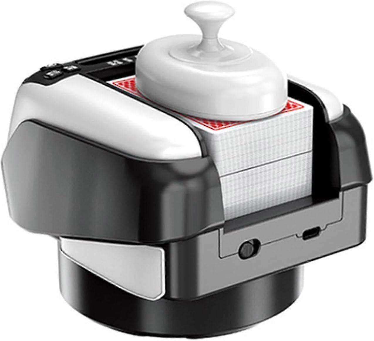 360degree rotatable automatic card shuffling and dealing machine, quiet, electric card shuffler and dealer for parties