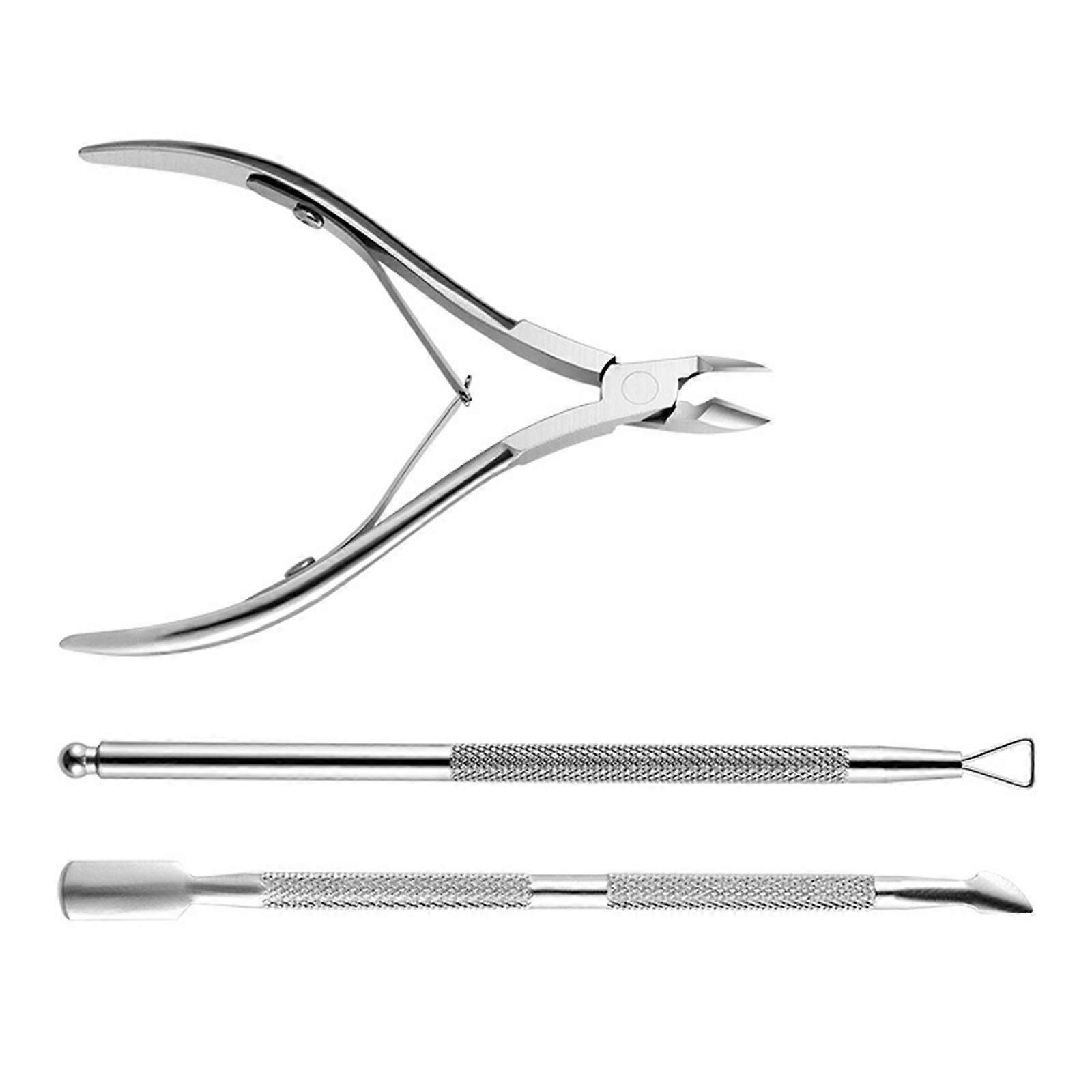 Cuticle Trimmer with Cuticle Pusher,Nail Cuticle Nipper Professional Pedicure Manicure Tools with Pusher,Nail Scraper Multicolor