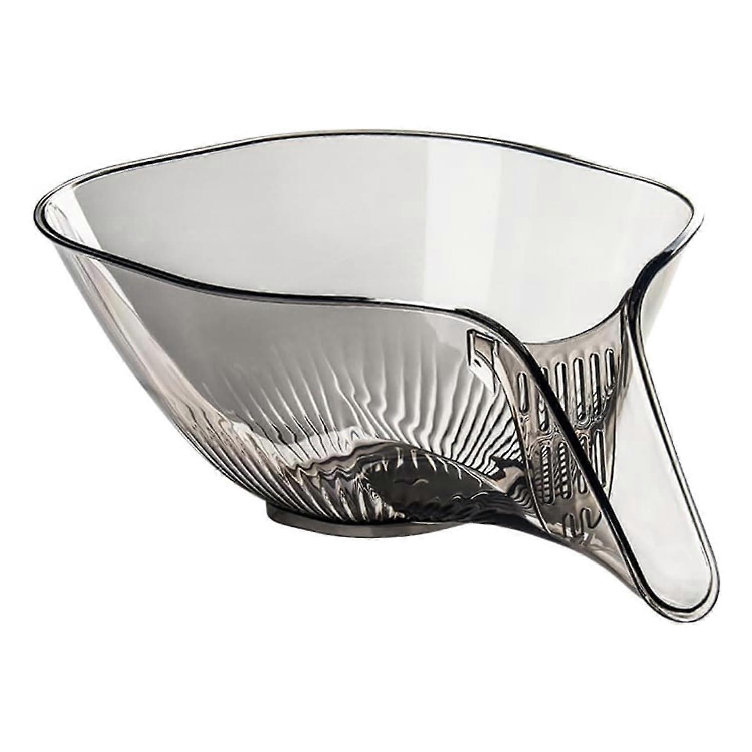 Kitchen Sink Strainer Basket with Large Capacity, Vegetable and Fruit Drainage Colander, Grey