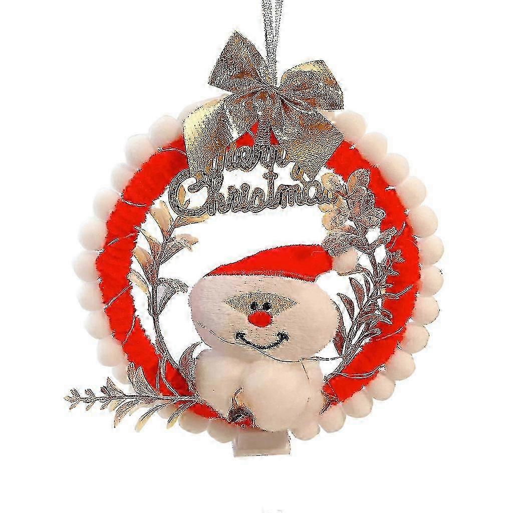 Handmade Christmas Wreath for Front Door with LED Lights