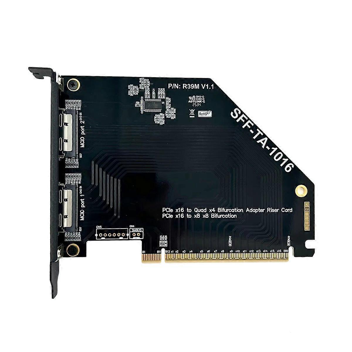  PCIe 3.0 X16 to MCIO X8 Split Adapter Card Cable, One to Two, Chassis External SFF-TA-1016 Adapter 